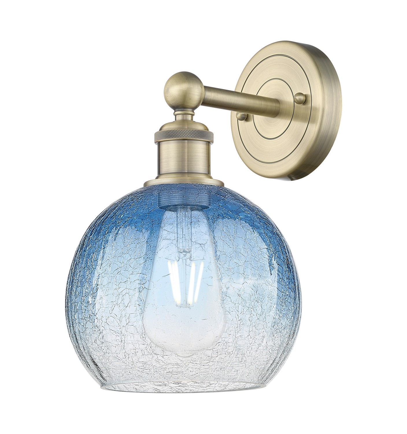 One Light Wall Sconce by Innovations - Edison Collection, Antique Brass Finish - 616-1W-AB-G483-8SB