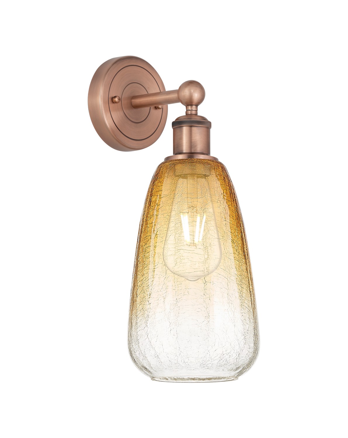 One Light Wall Sconce by Innovations - Edison Collection, Antique Copper Finish - 616-1W-AC-G480-6AM