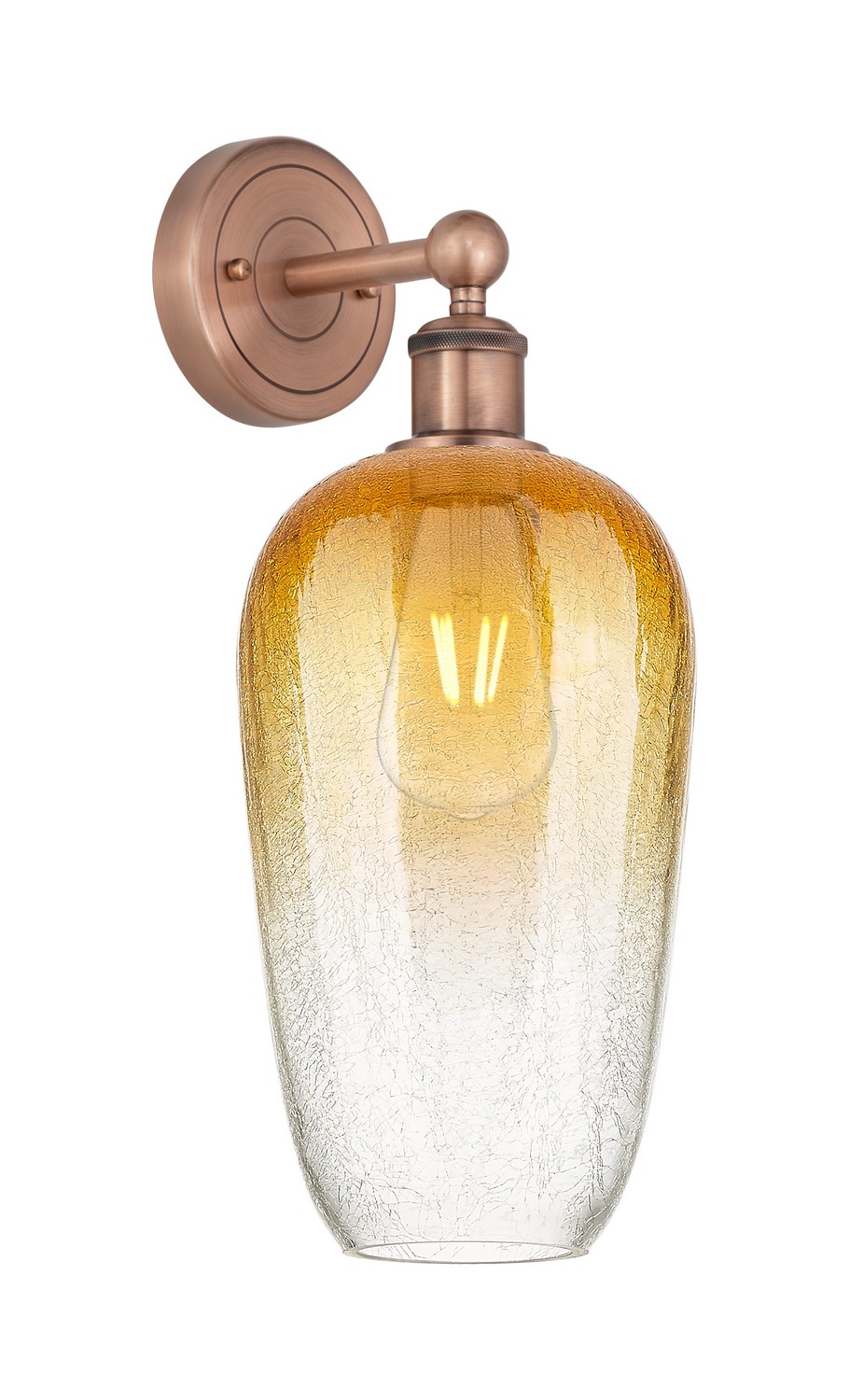 One Light Wall Sconce by Innovations - Edison Collection, Antique Copper Finish - 616-1W-AC-G484-7AM