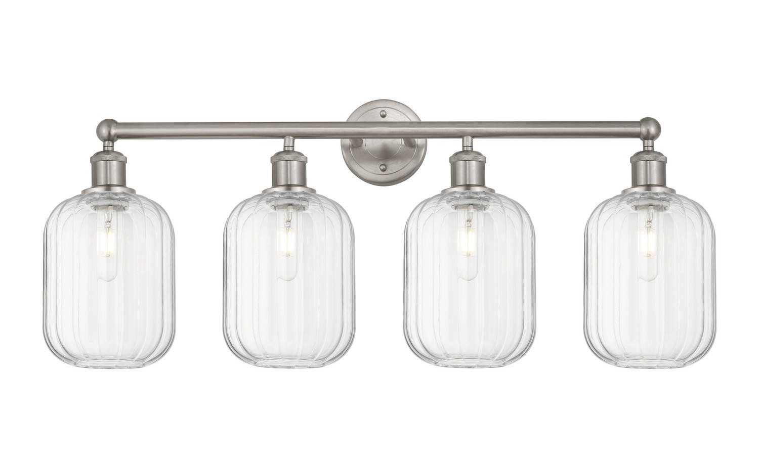 Four Light Bath Vanity by Innovations - Edison Collection, Brushed Satin Nickel Finish - 616-4W-SN-G460-7CL