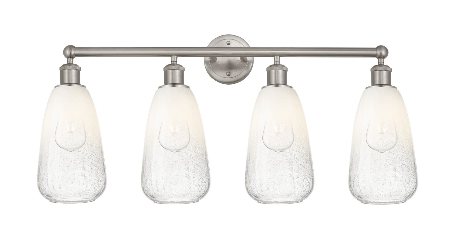Four Light Bath Vanity by Innovations - Edison Collection, Brushed Satin Nickel Finish - 616-4W-SN-G480-6OP