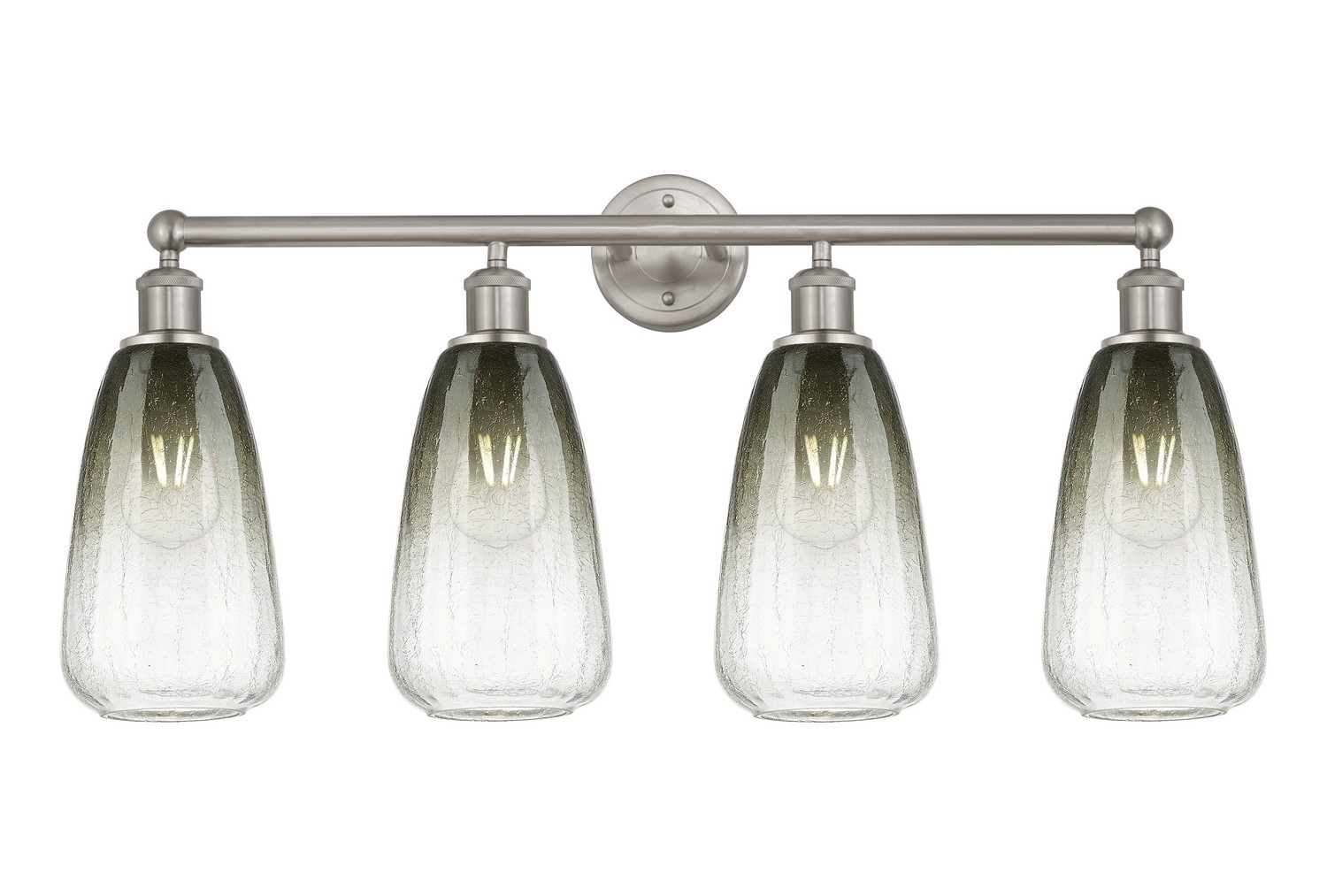 Four Light Bath Vanity by Innovations - Edison Collection, Brushed Satin Nickel Finish - 616-4W-SN-G480-6SL