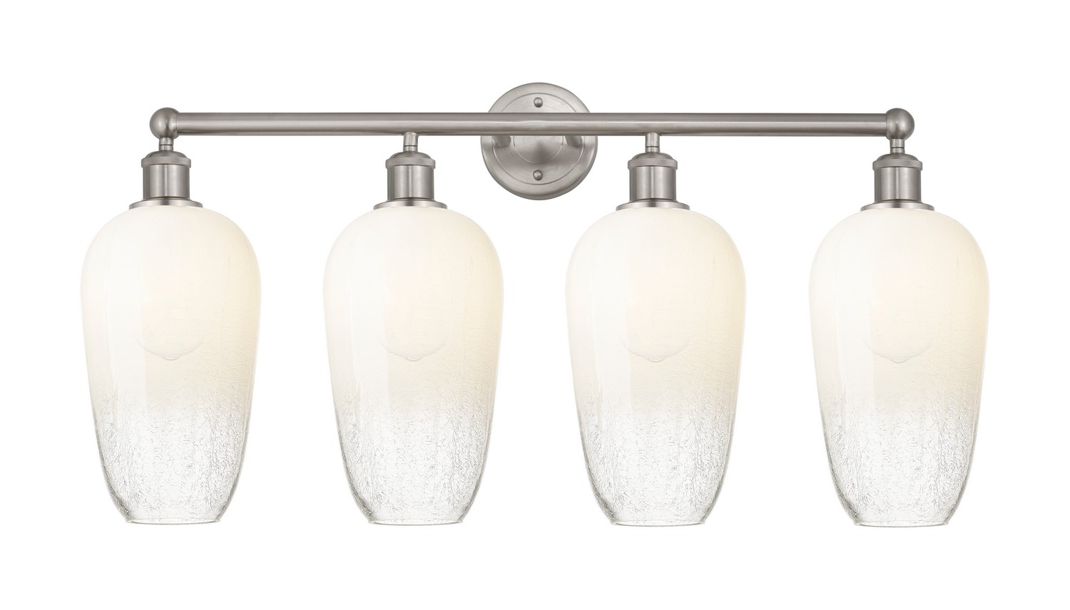 Four Light Bath Vanity by Innovations - Edison Collection, Brushed Satin Nickel Finish - 616-4W-SN-G484-7OP