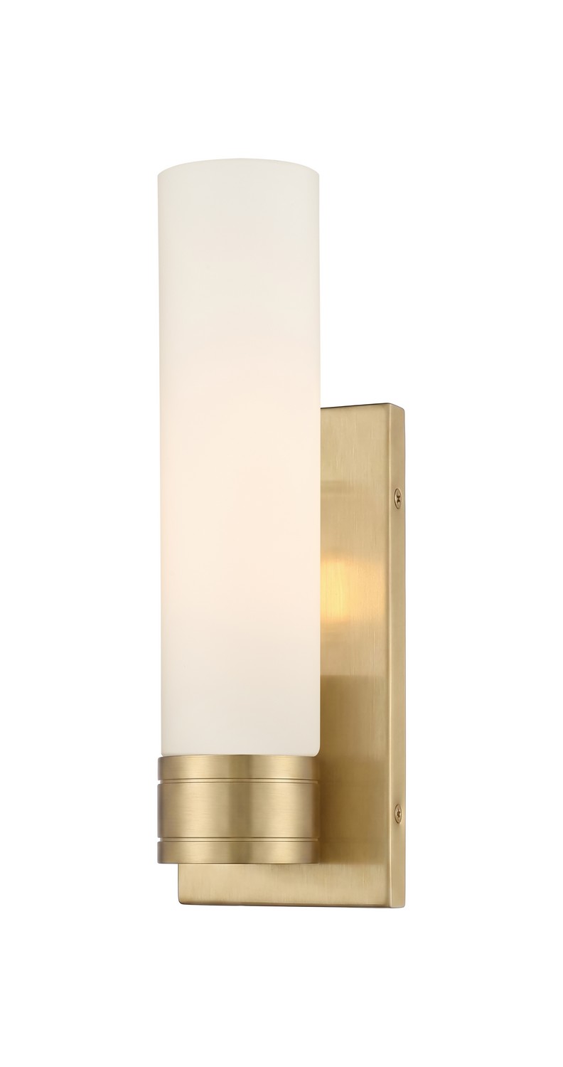 One Light Wall Sconce by Innovations - Downtown Urban Collection, Champagne Bronze Finish - 617-1W-CB-G617-11WH