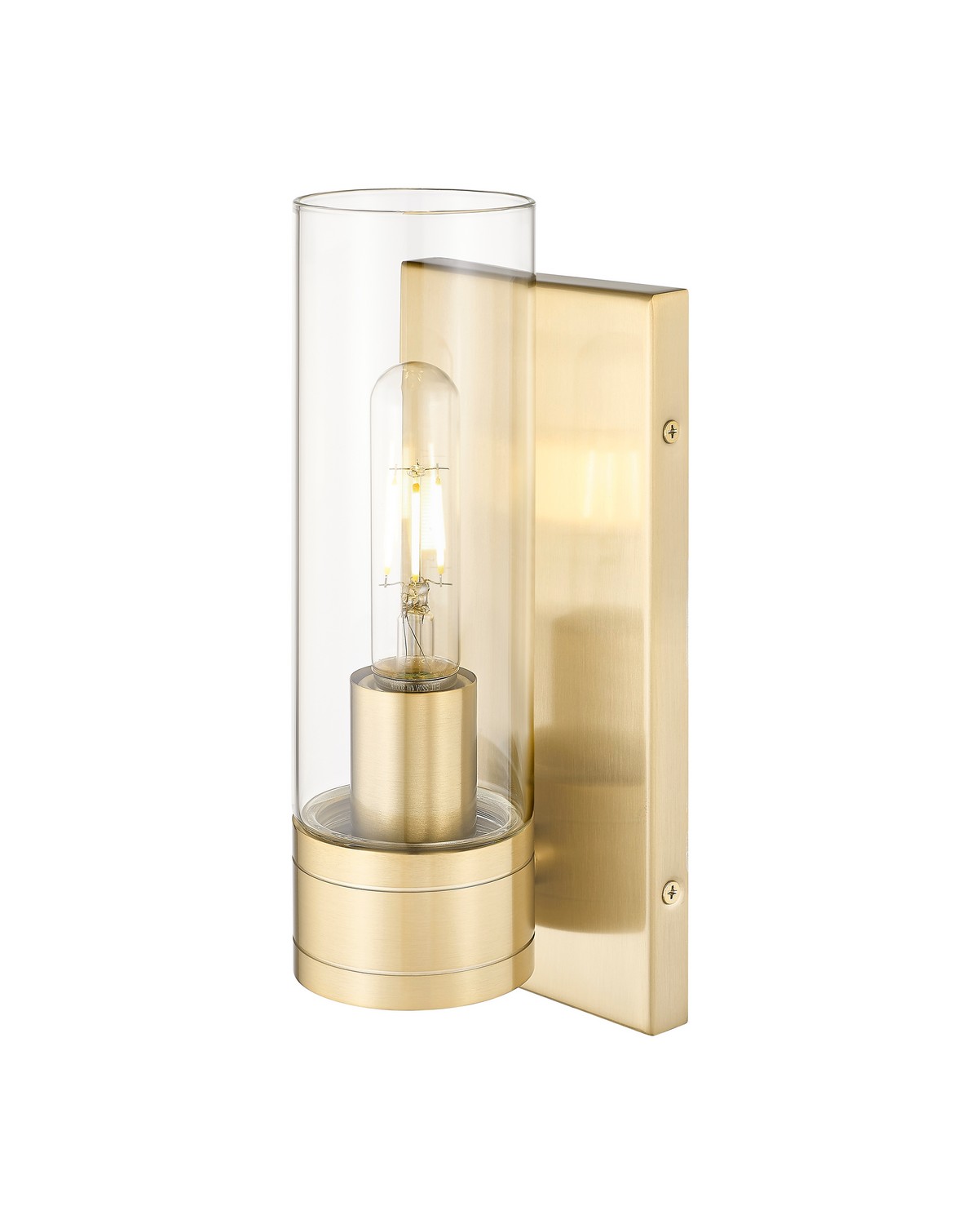 One Light Wall Sconce by Innovations - Downtown Urban Collection, Champagne Bronze Finish - 617-1W-CB-G617-8CL