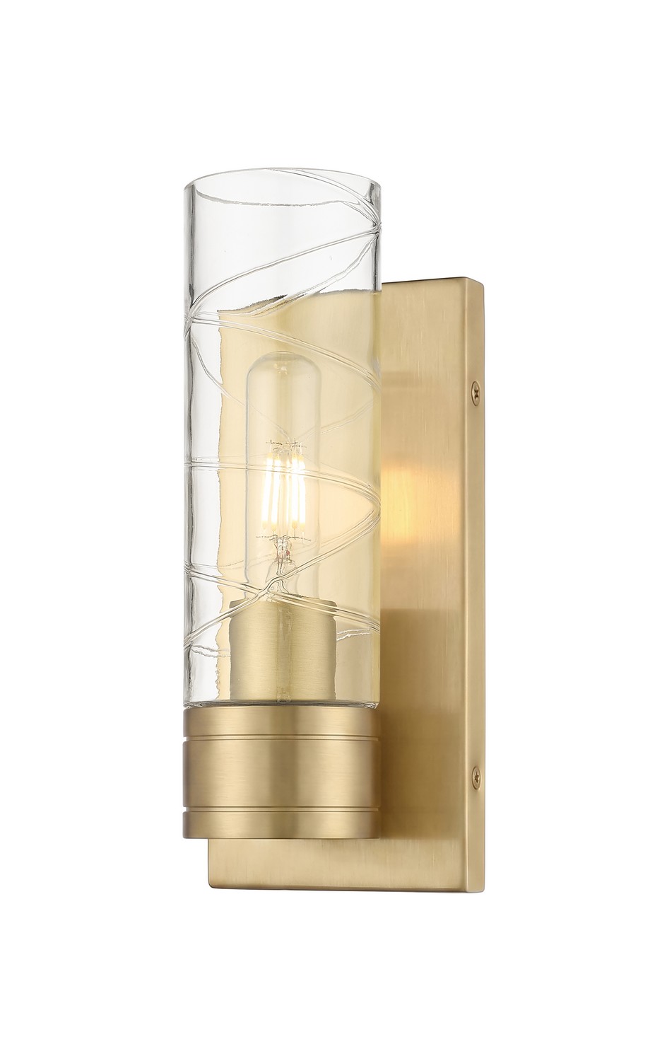 One Light Wall Sconce by Innovations - Downtown Urban Collection, Champagne Bronze Finish - 617-1W-CB-G617-8DE