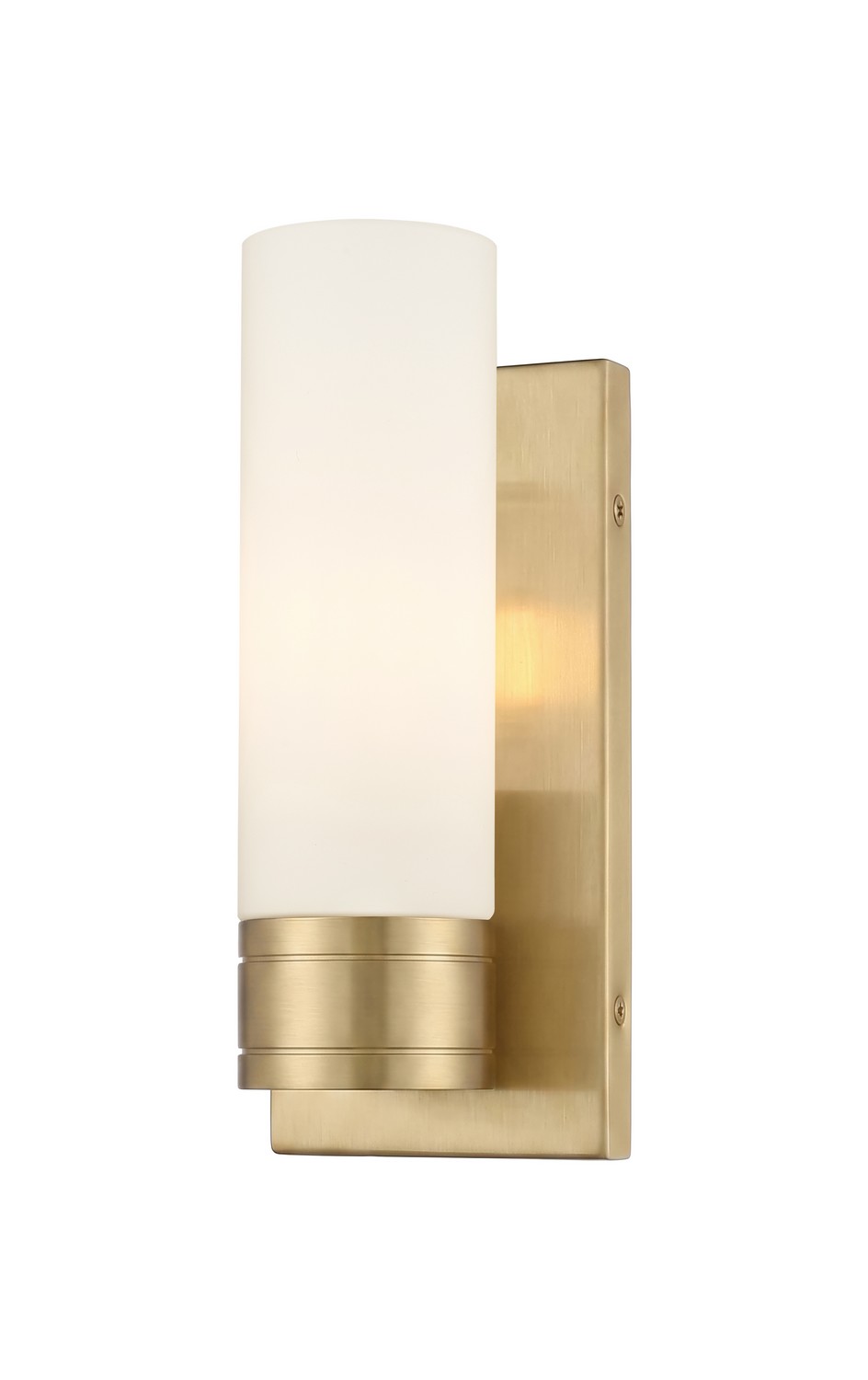 One Light Wall Sconce by Innovations - Downtown Urban Collection, Champagne Bronze Finish - 617-1W-CB-G617-8WH