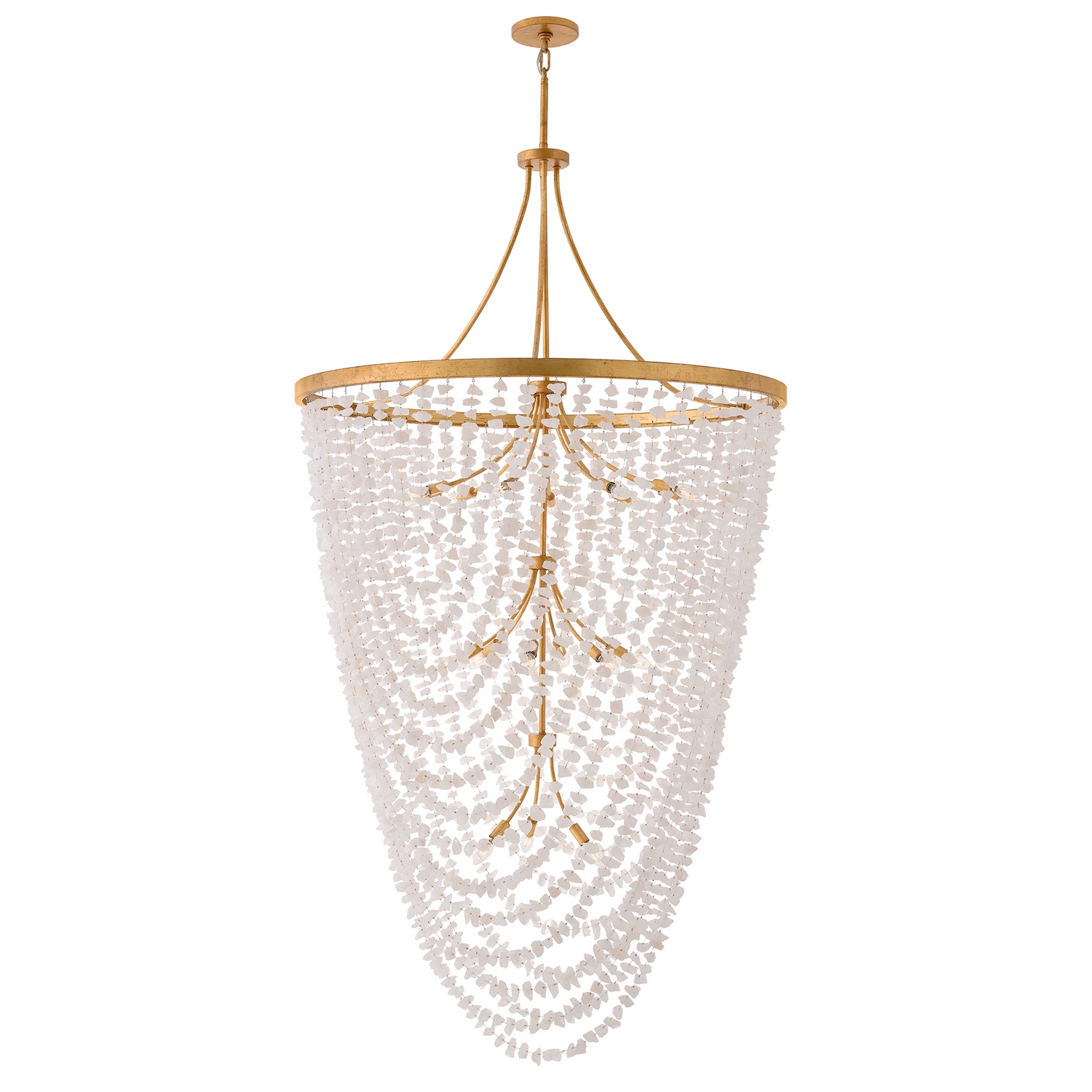 Fredrick Ramond FR41599DA Myra 18 Light 48 inch Distressed Brass Chandelier Ceiling Light