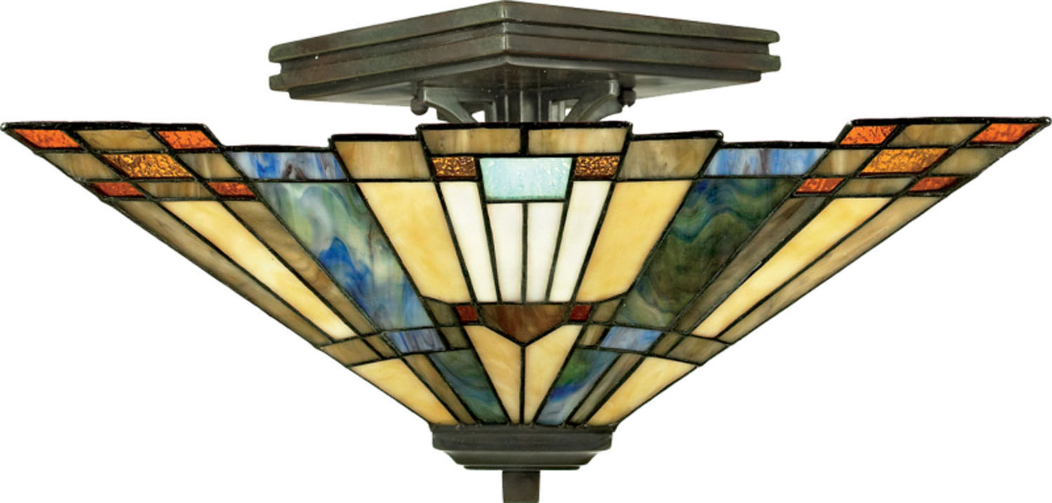 Quoizel Inglenook Two Light Semi Flush Mount in Valiant Bronze - TFIK1714VA