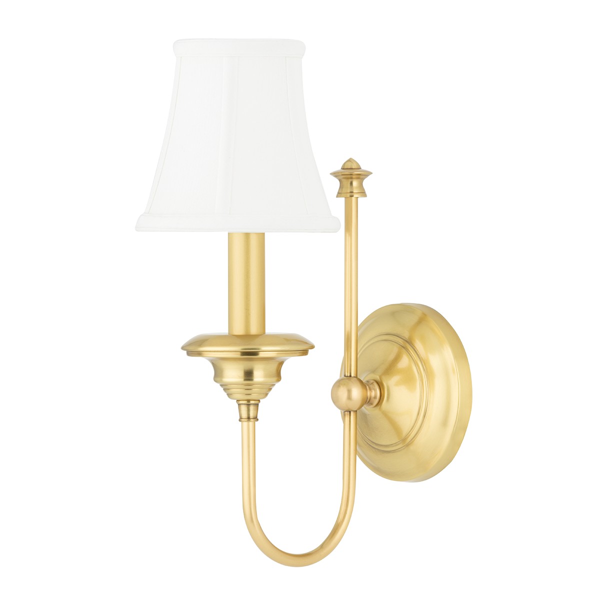 Hudson Valley Yorktown One Light Wall Sconce in Aged Brass - 8711-AGB