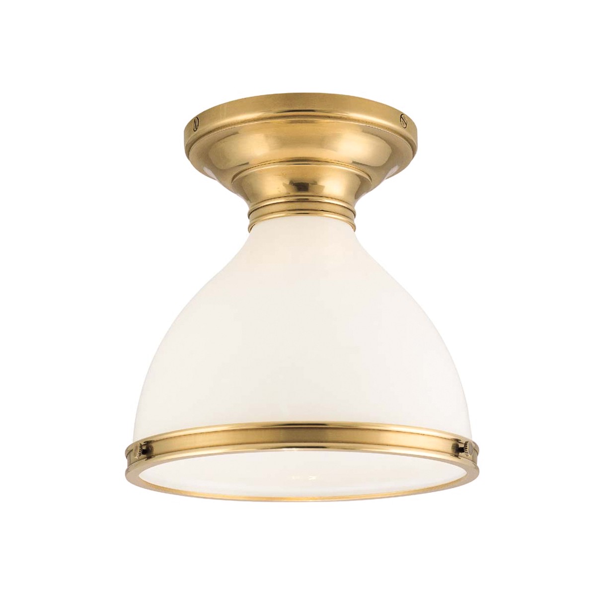 Hudson Valley Randolph One Light Semi Flush Mount in Aged Brass - 2612-AGB