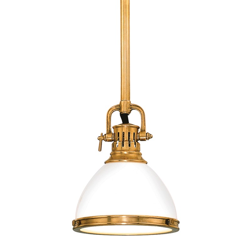 Hudson Valley Randolph One Light Pendant in Aged Brass - 2621-AGB