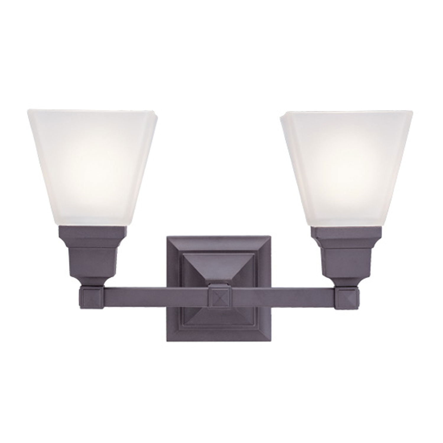 Photos - Chandelier / Lamp Mission Livex Bronze Two Light Bath Vanity from the  Collection 1032-07 