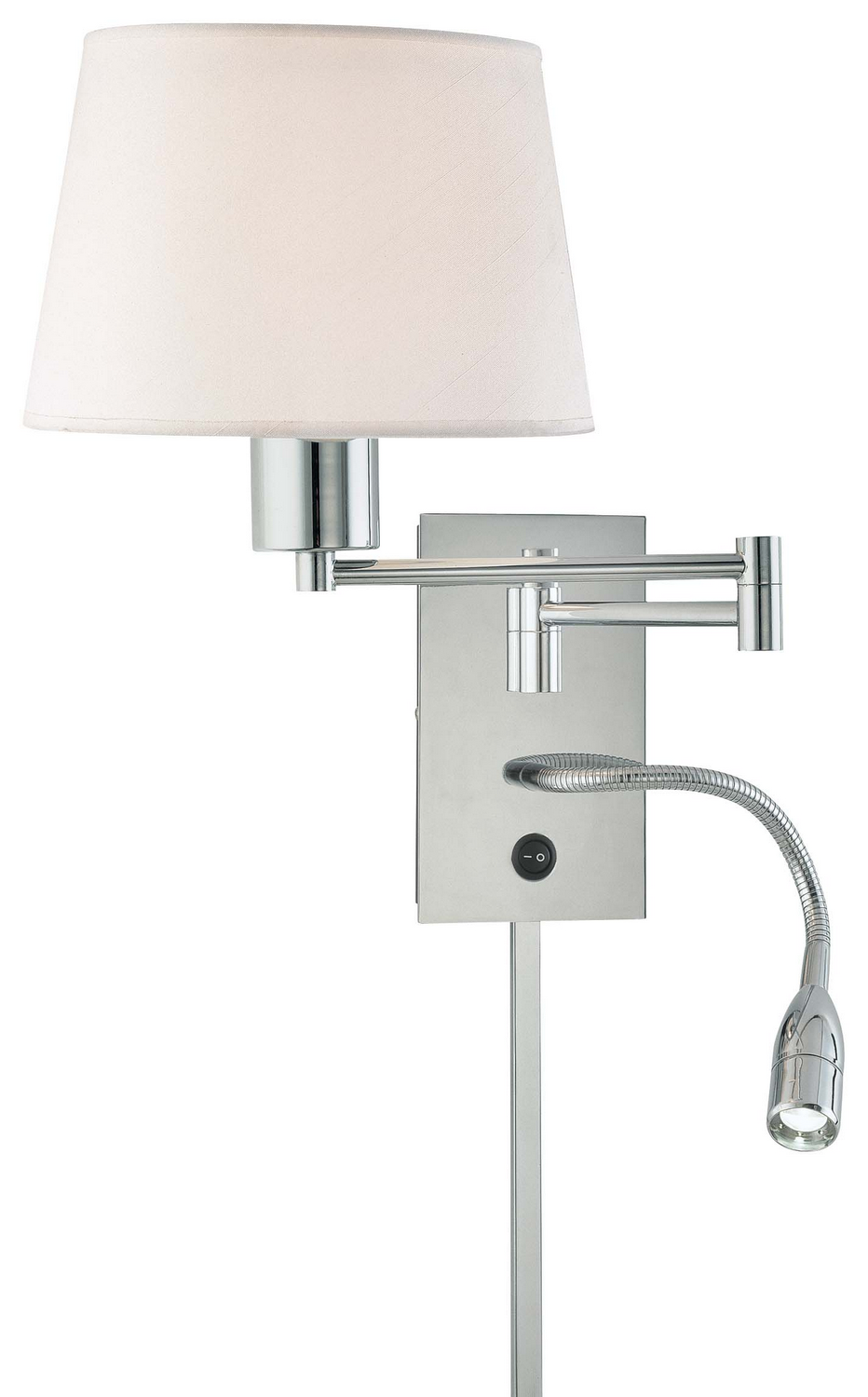 George Kovacs George'S Reading Room LED Swing Arm Wall Lamp in Chrome - P478-077