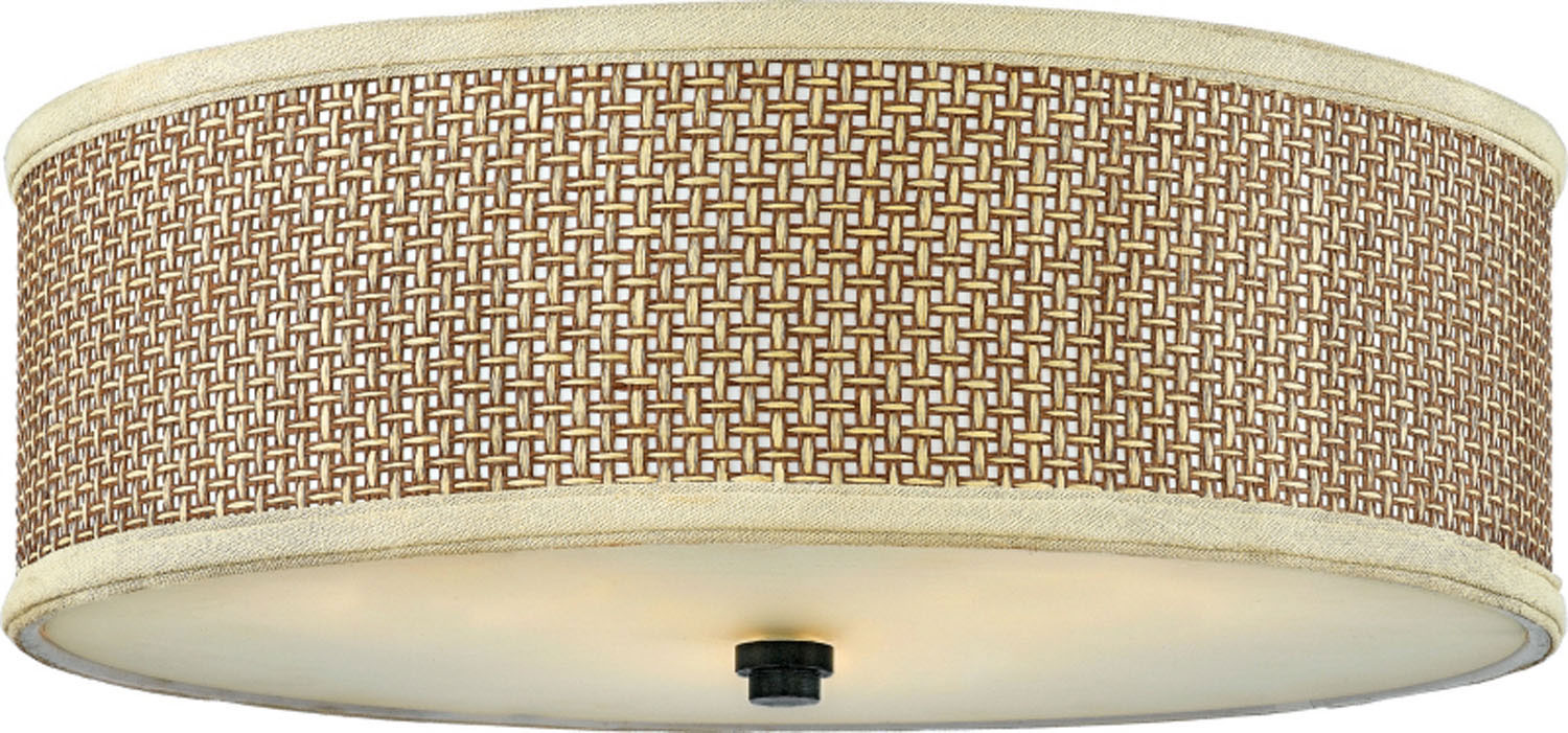Quoizel Zen Three Light Flush Mount in Mystic Black - ZE1617K