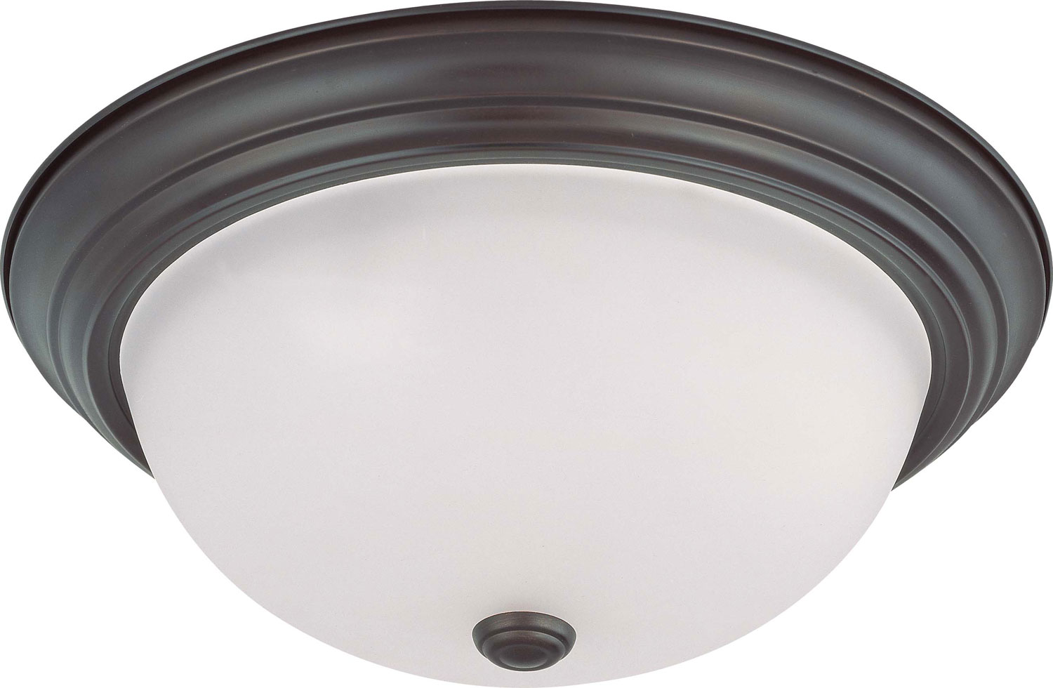 NUVO 60-3147 3 LIGHT; 15 IN.; FLUSH MOUNT WITH FROSTED WHITE GLASS FROSTED WHITE GLASS FLUSH MOUNT 3-60A 15"