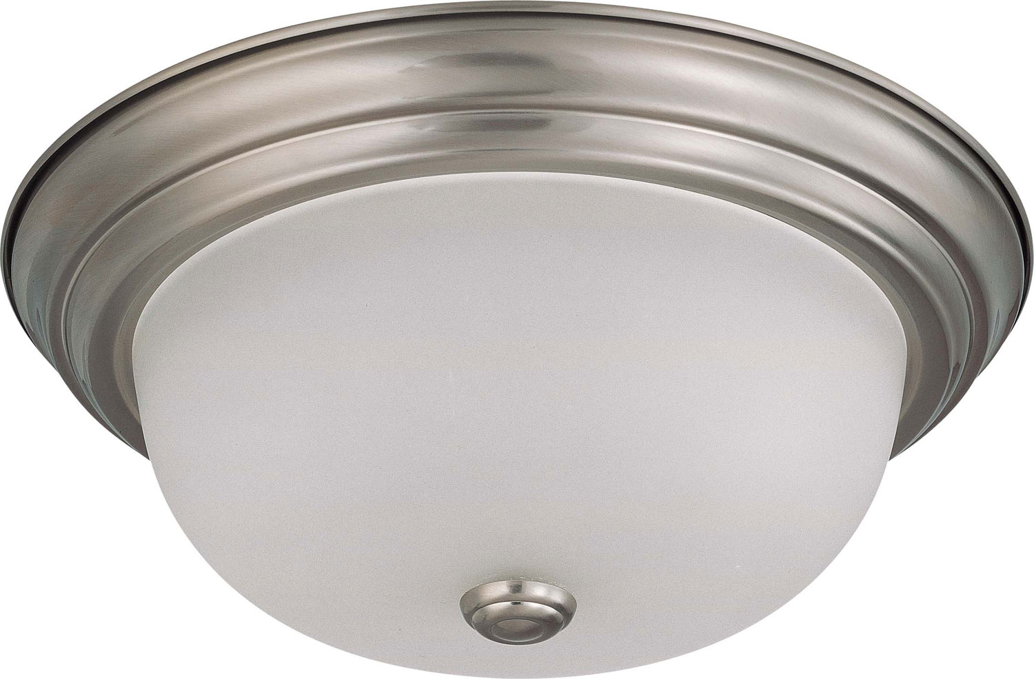 NUVO 60-3262 2 LIGHT; 13 IN.; FLUSH MOUNT WITH FROSTED WHITE GLASS GLASS FLUSH MOUNT 2-60A 13"