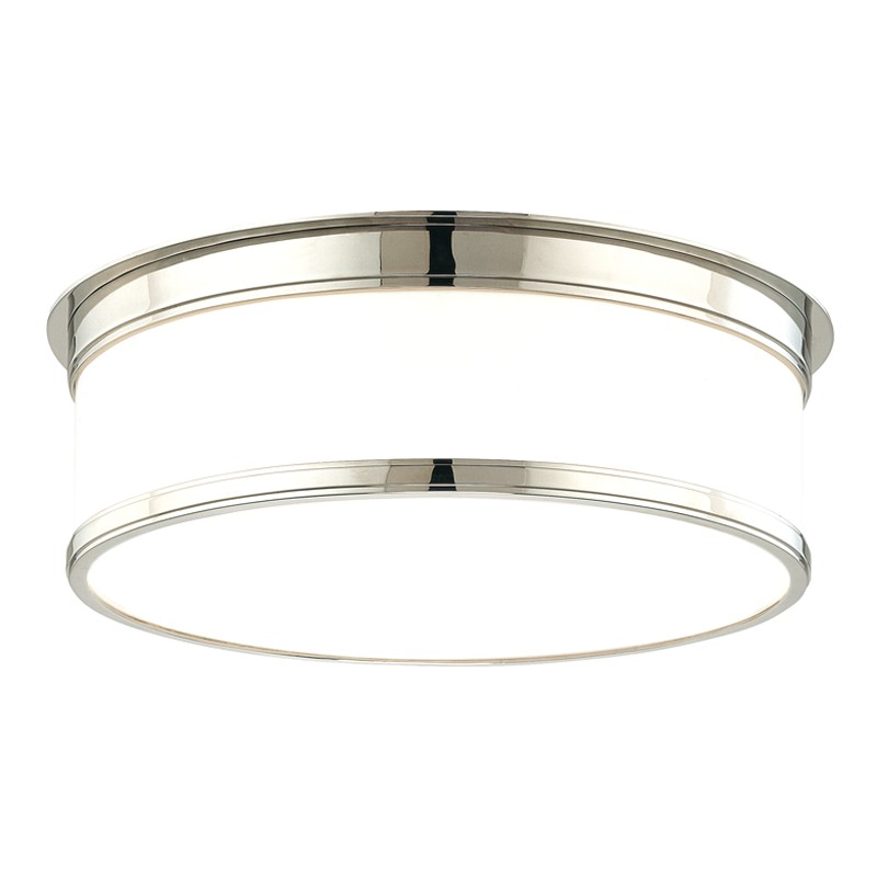 Hudson Valley Geneva Three Light Flush Mount in Polished Nickel - 715-PN