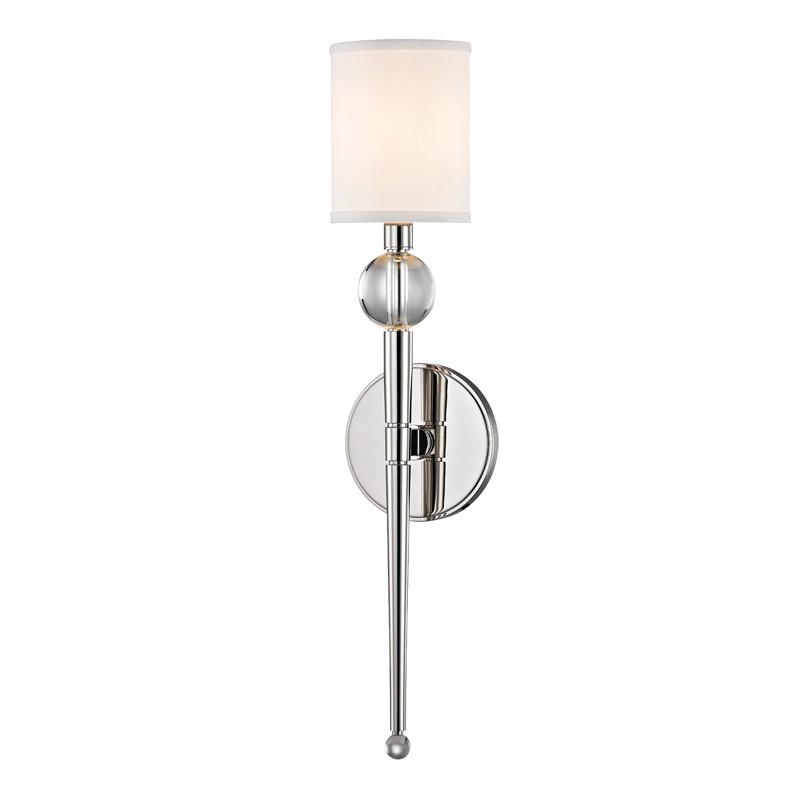 Hudson Valley Rockland One Light Wall Sconce in Polished Nickel - 8421-PN
