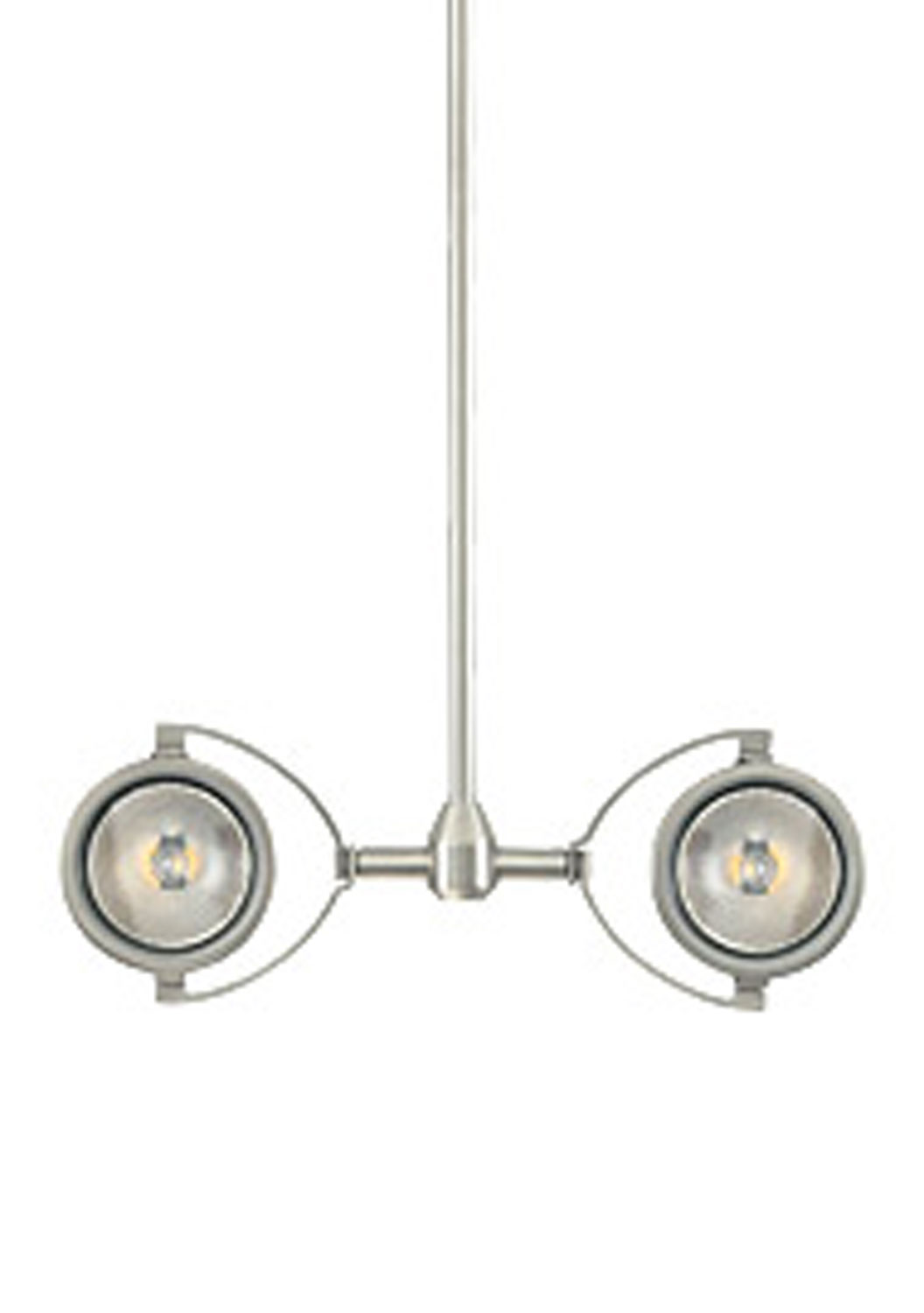 Visual Comfort Modern Collection 700WMOELT12S Sean Lavin Elton 2 Light Satin Nickel Low-Voltage Track Head Ceiling Light