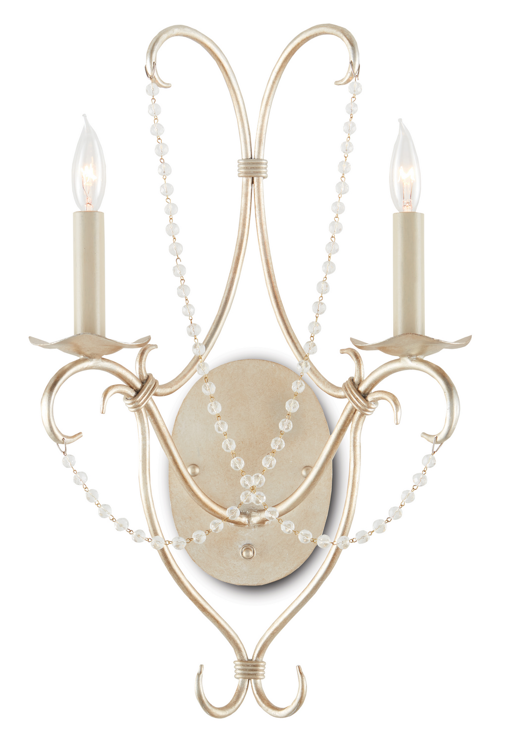 Crystal Lights Two Light Wall Sconce