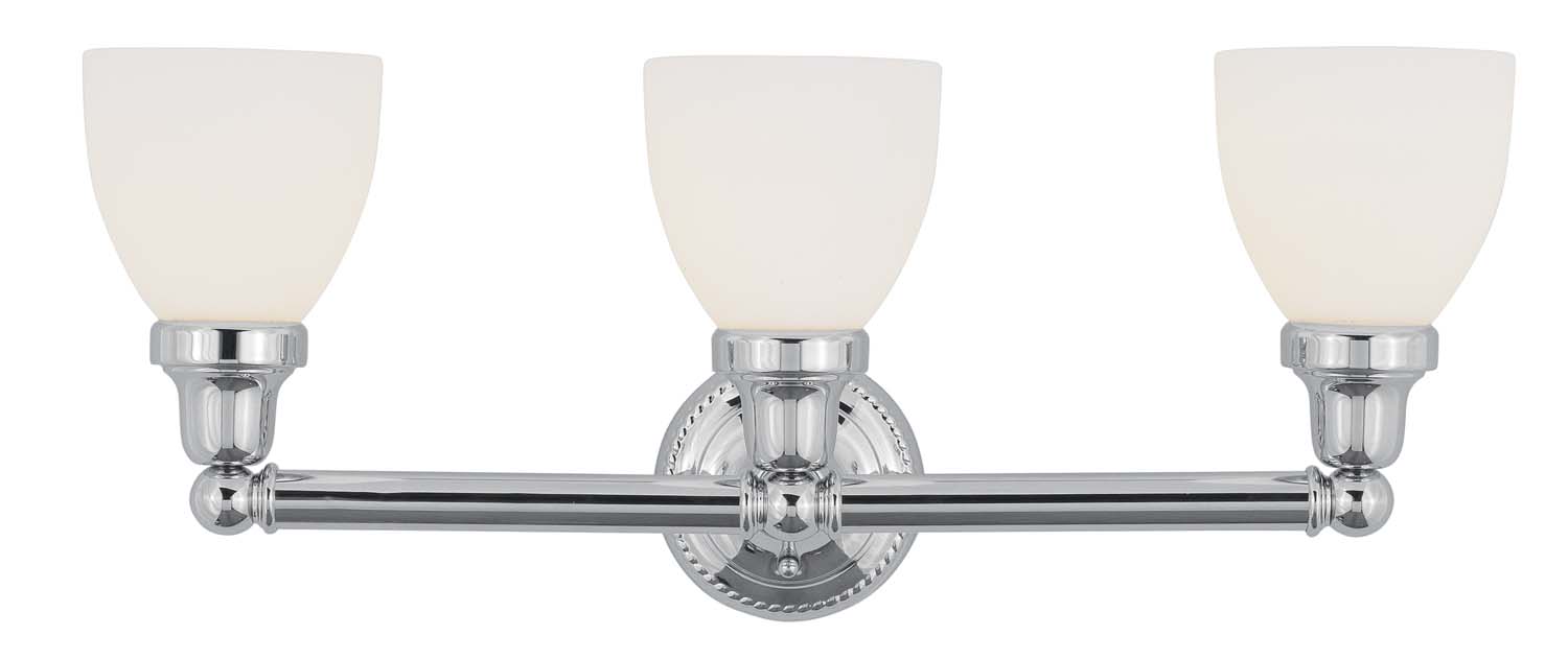 Photos - Chandelier / Lamp Classic Livex Polished Chrome Three Light Bath Vanity from the  Collection 1023-05 