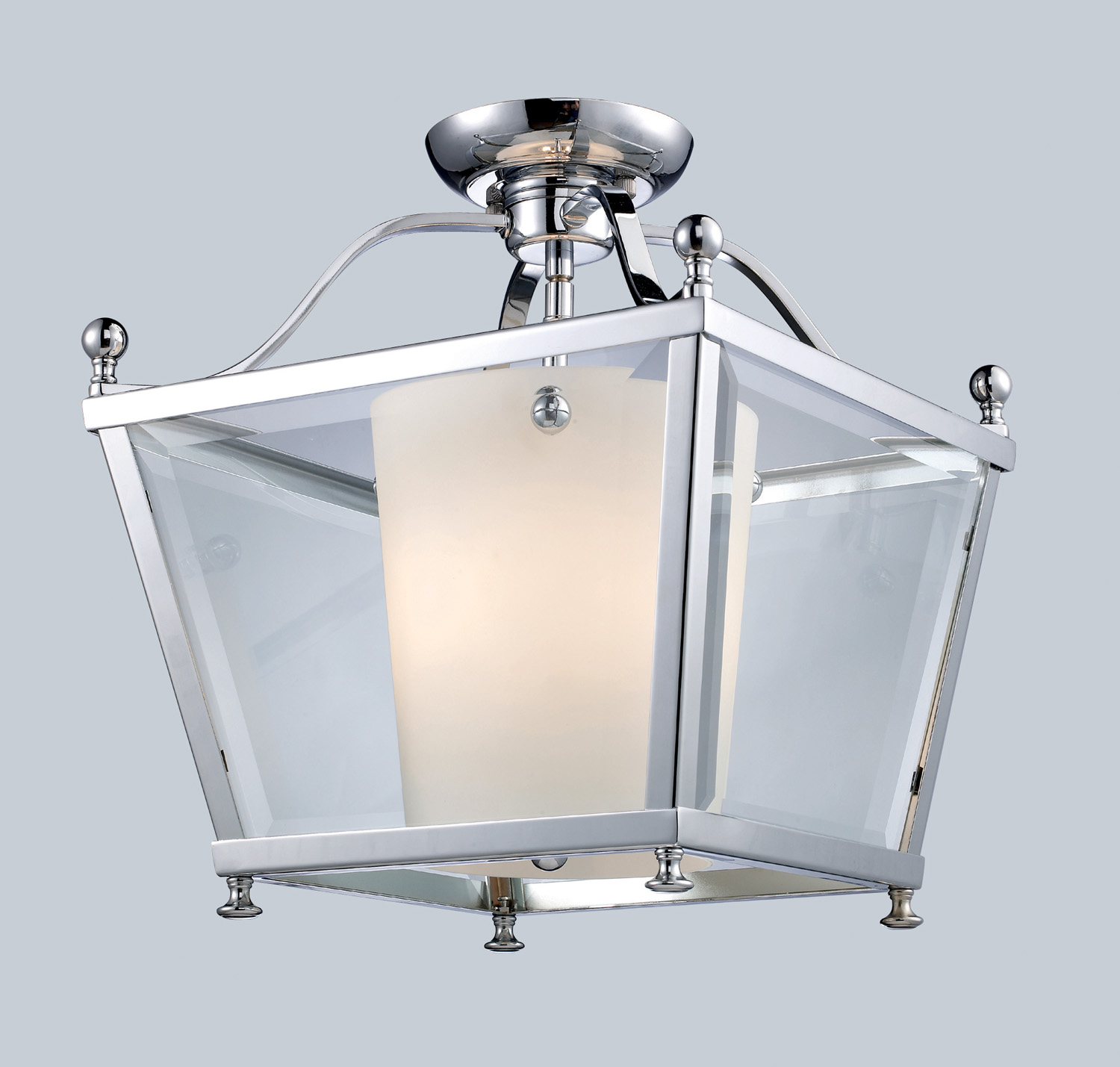 Three Light Semi Flush Mount by Z-Lite - Ashbury Collection, Chrome Finish - 178-3SF-M