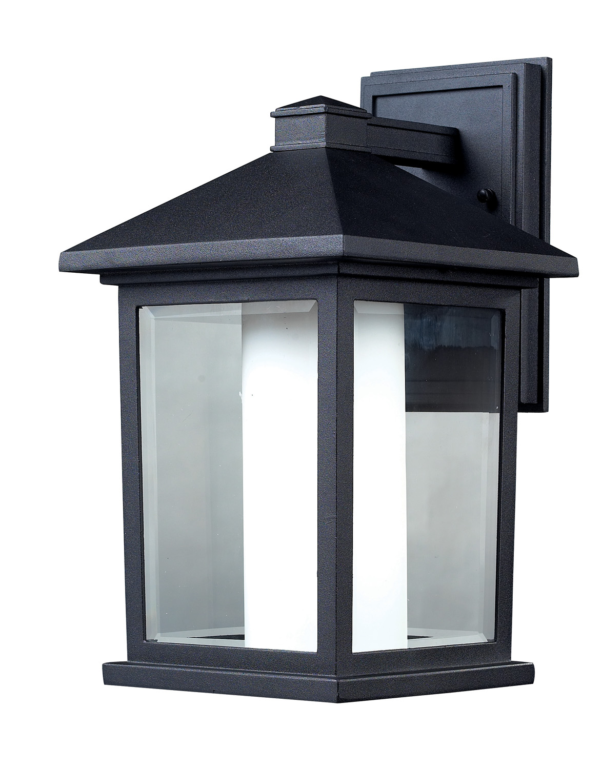 One Light Outdoor Wall Light by Z-Lite - Mesa Collection, Black Finish - 523M