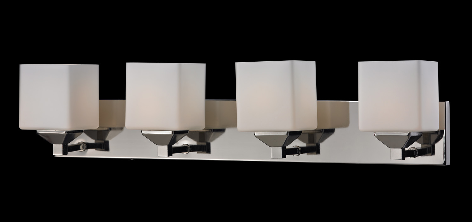 Four Light Vanity by Z-Lite - Quube Collection, Chrome Finish - 2105-4V