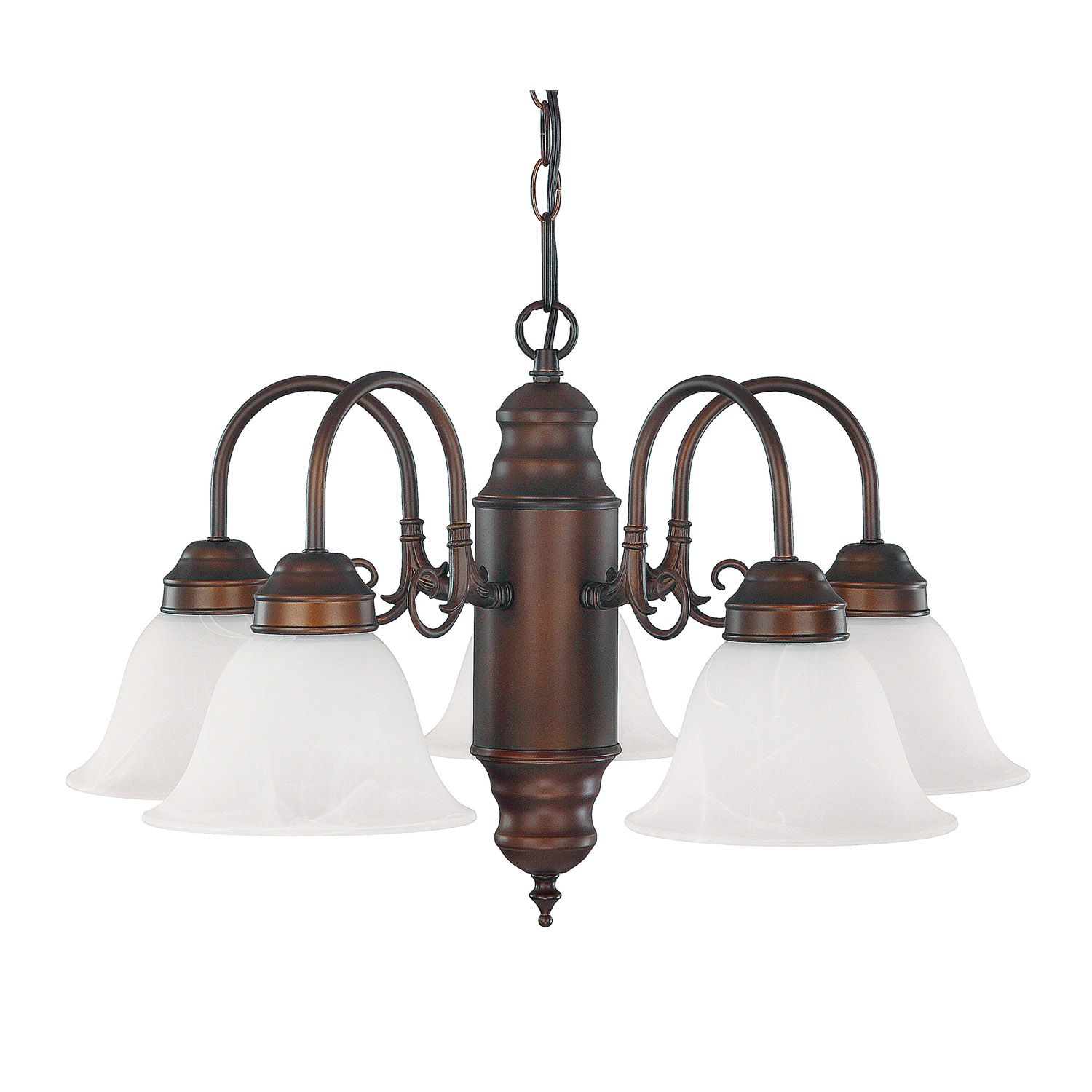 Capital Lighting David Five Light Chandelier in Burnished Bronze - 3255BB-118