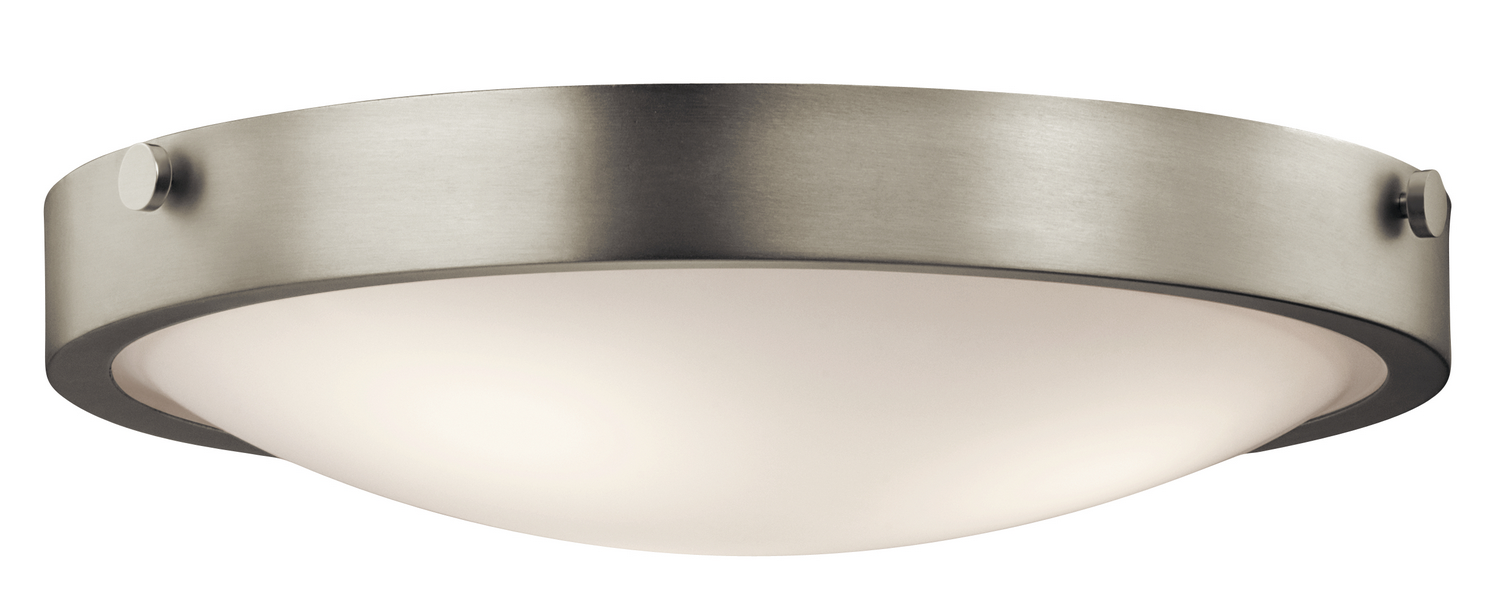 Kichler Lytham Three Light Flush Mount in Brushed Nickel - 42275NI