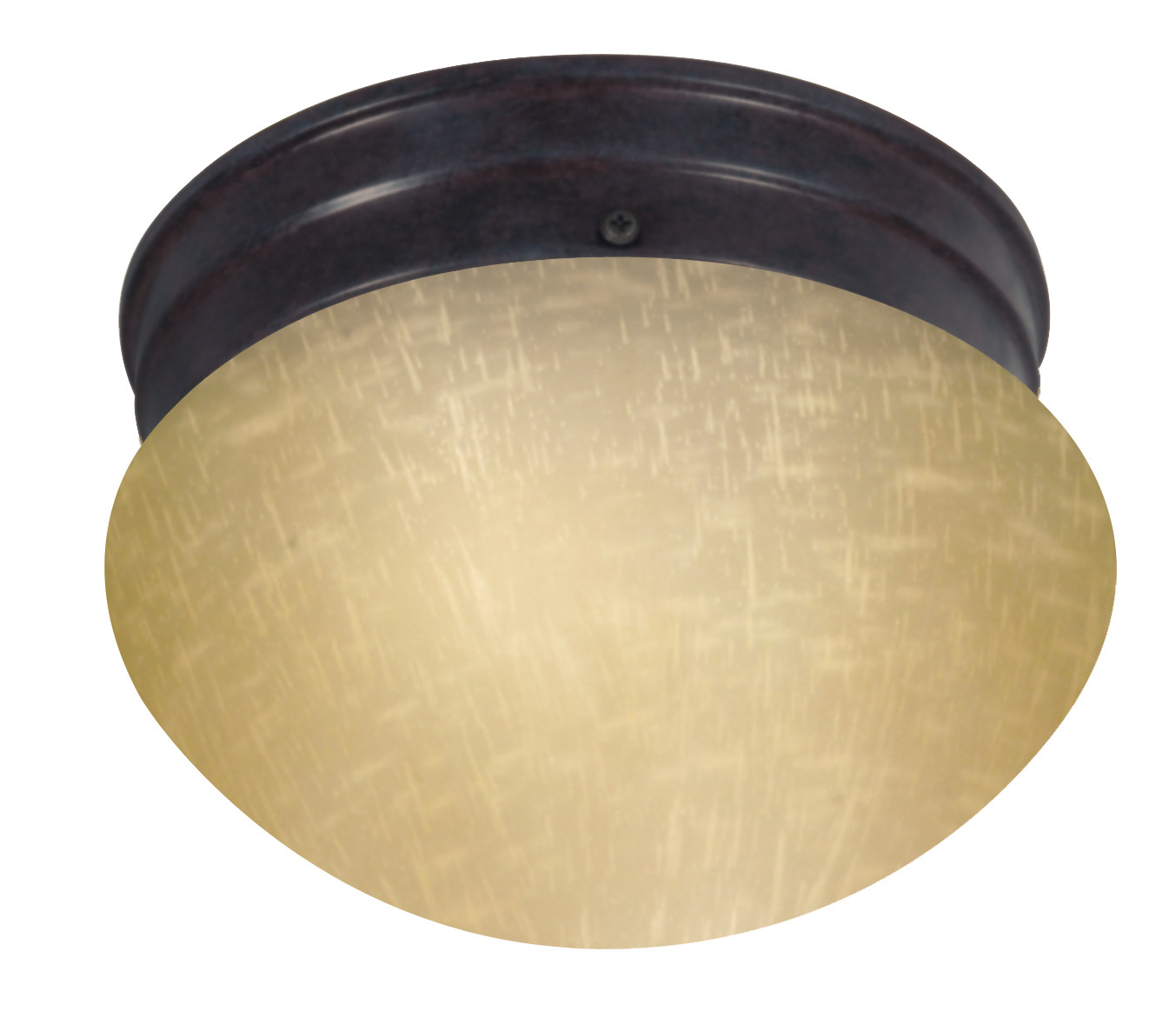 NUVO 60-2642 8 IN.; MUSHROOM MAHOGANY BRONZE CHAMPAGNE LINEN GLASS INCANDESCENT