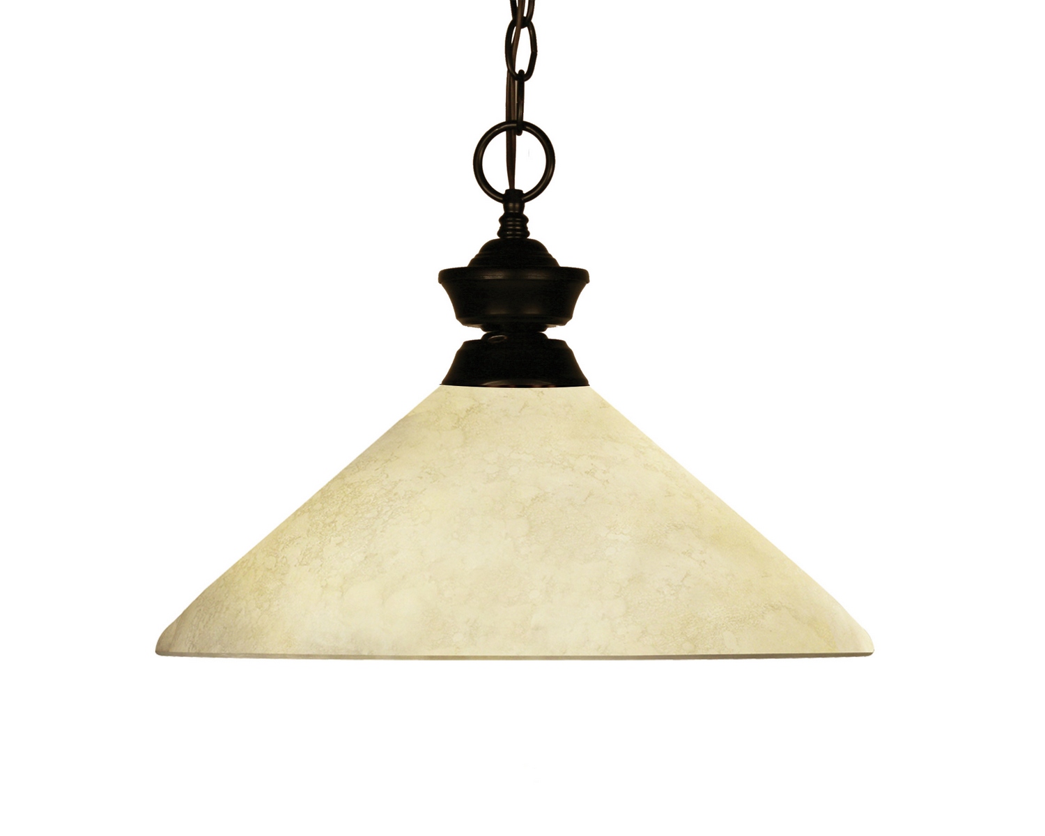 One Light Pendant by Z-Lite - Chance/Bourbon Collection, Bronze Finish - 100701BRZ-AGM14
