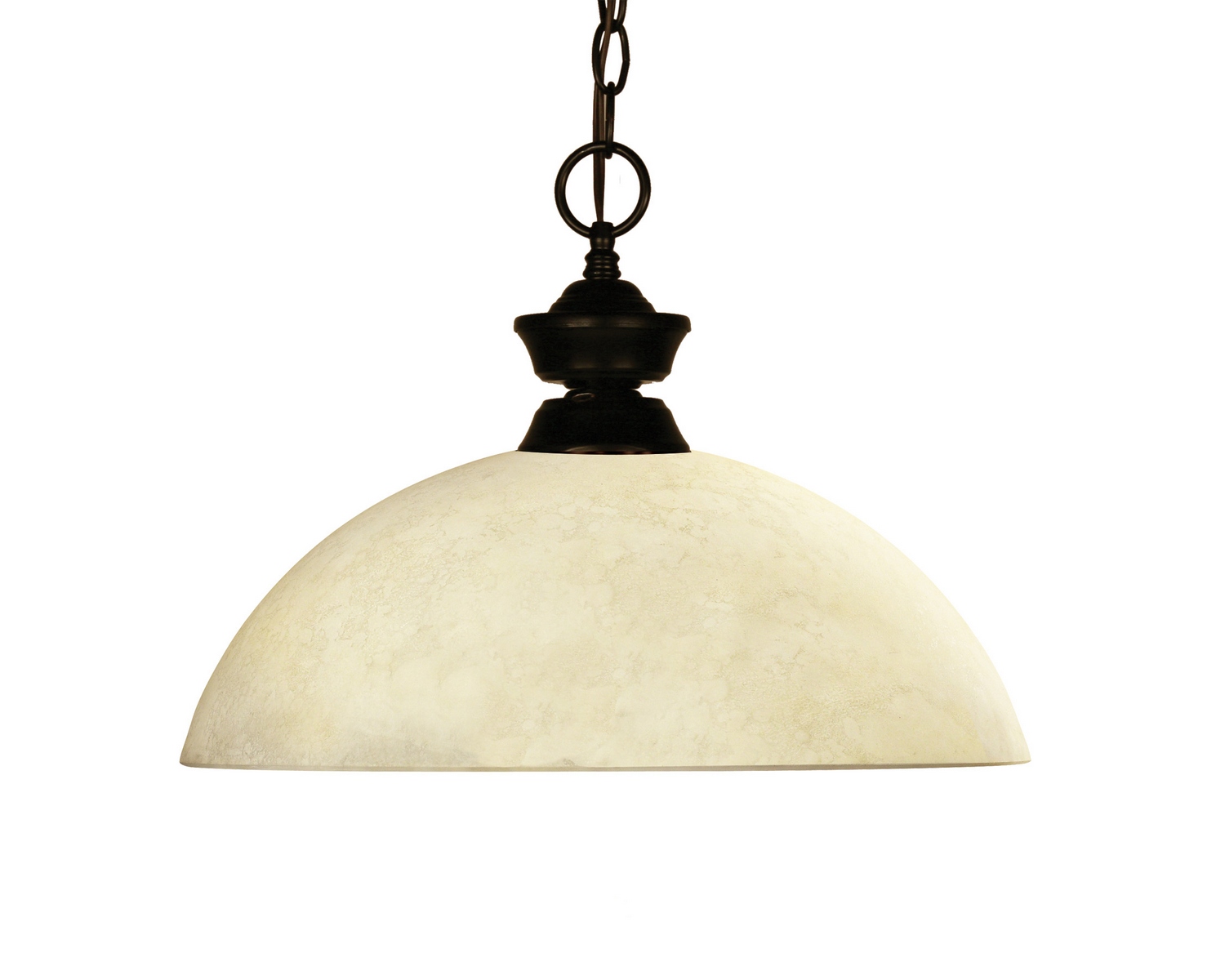 One Light Pendant by Z-Lite - Challenger/Riviera Bronze Collection, Bronze Finish - 100701BRZ-DGM14