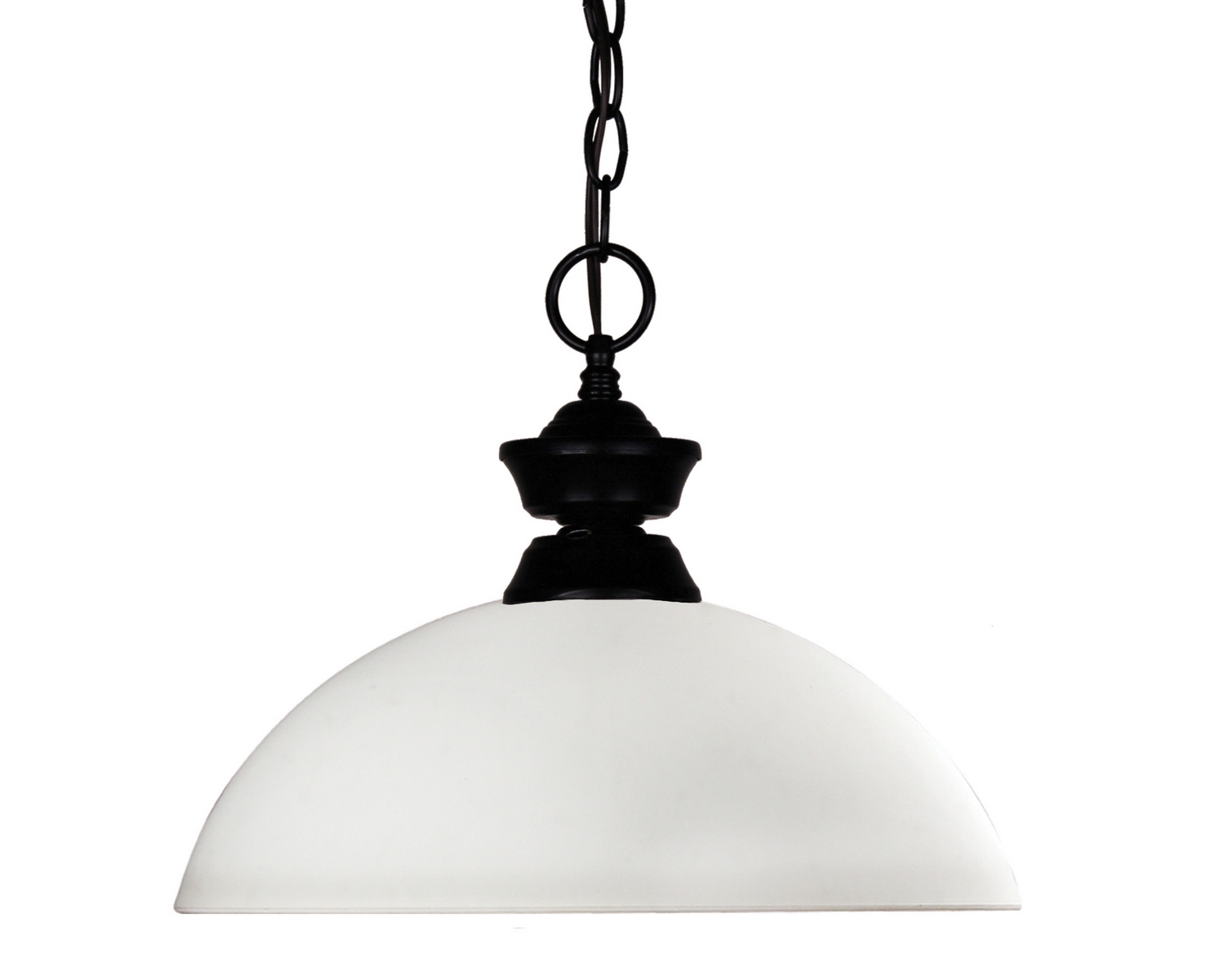 One Light Pendant by Z-Lite - Shark/Windsor Collection, Matte Black Finish - 100701MB-DMO14