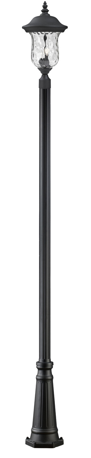 Two Light Outdoor Post Mounted Fixture by Z-Lite - Armstrong Collection, Black Finish - 533PHM-519P-BK