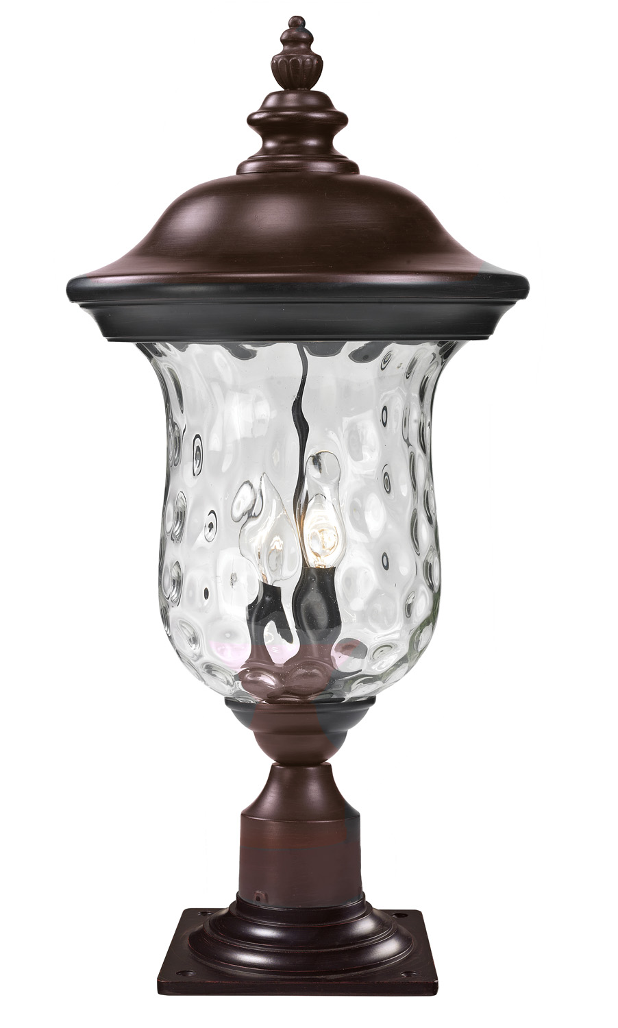 Two Light Outdoor Pier Mounted Fixture by Z-Lite - Armstrong Collection, Bronze Finish - 533PHM-533PM-RBRZ