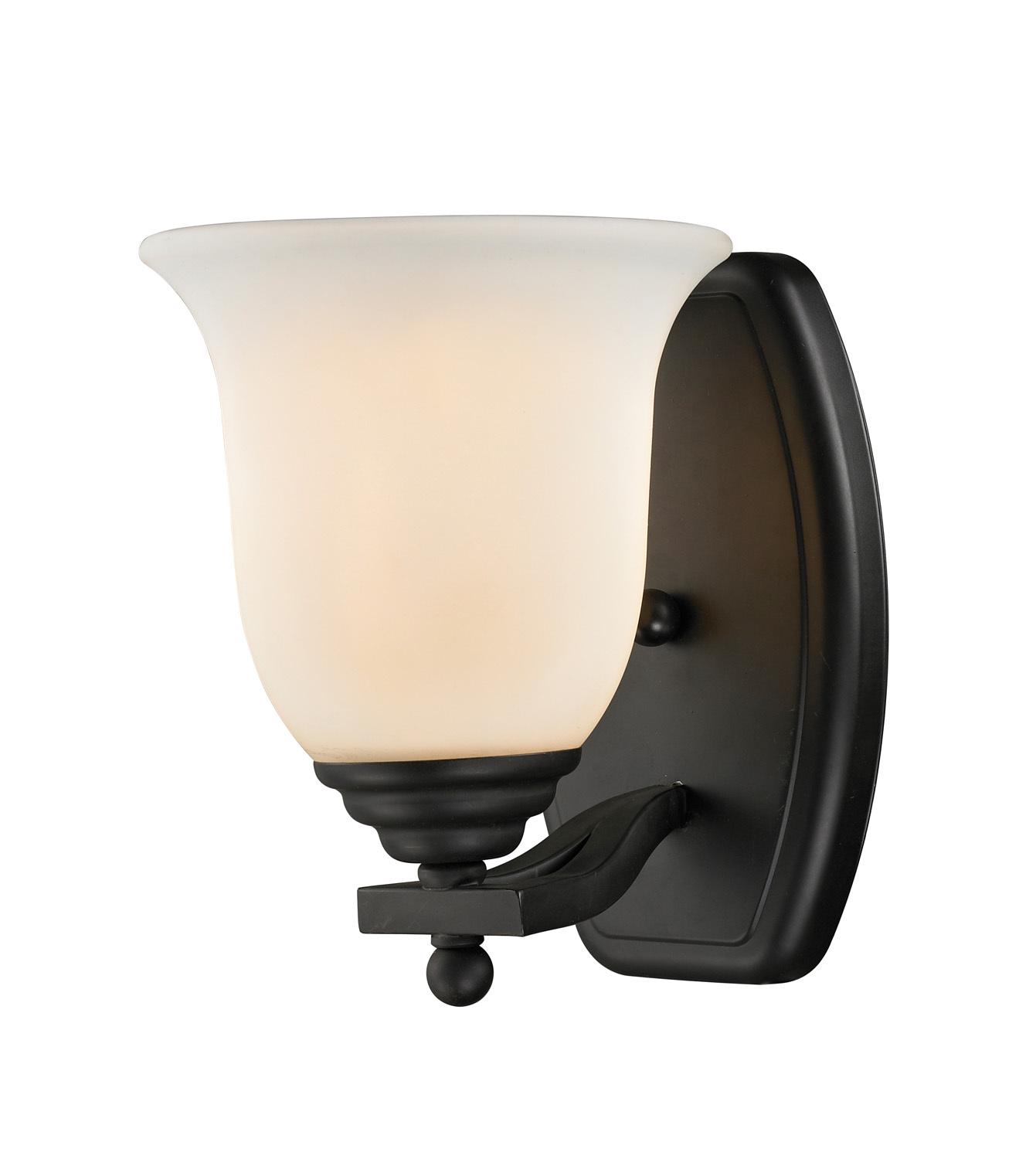 One Light Vanity by Z-Lite - Lagoon Collection, Matte Black Finish - 703-1V-MB