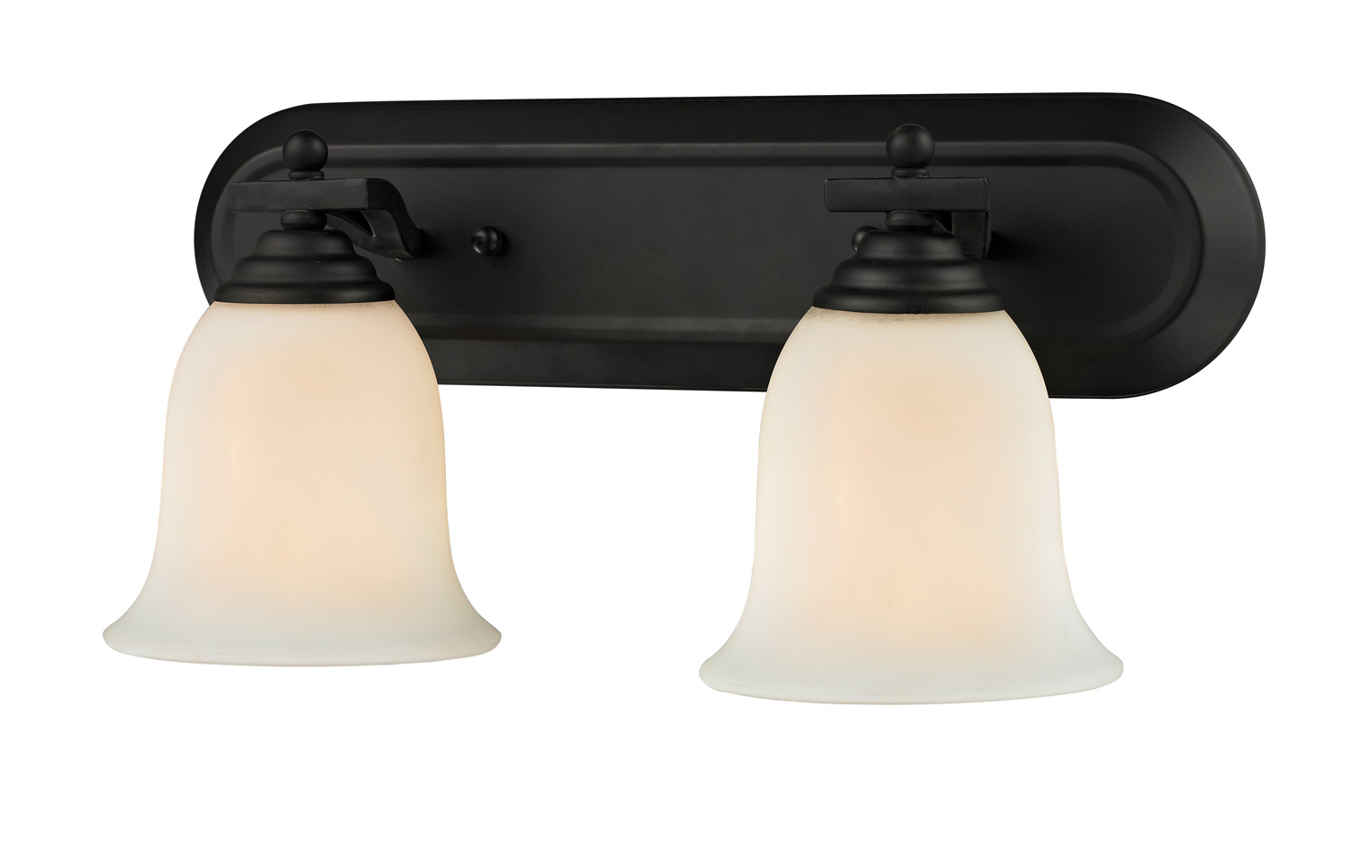 Two Light Vanity by Z-Lite - Lagoon Collection, Matte Black Finish - 703-2V-MB