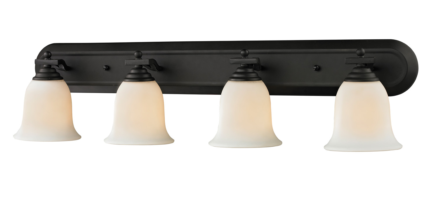 Four Light Vanity by Z-Lite - Lagoon Collection, Matte Black Finish - 703-4V-MB