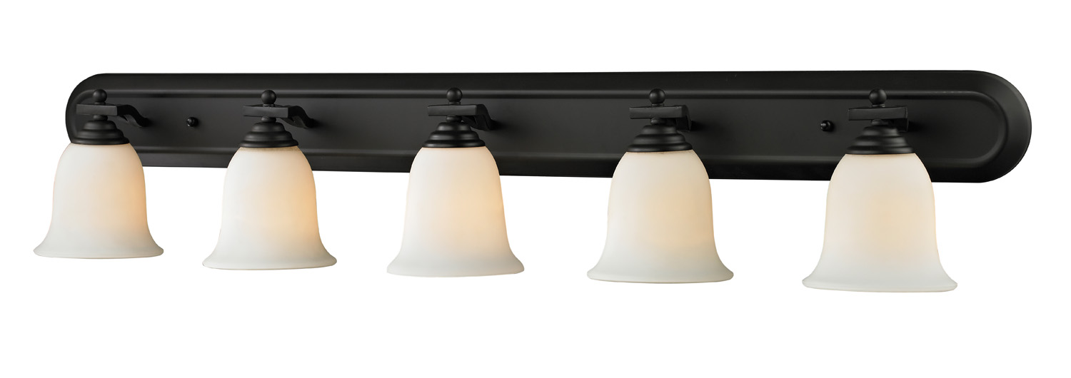Five Light Vanity by Z-Lite - Lagoon Collection, Matte Black Finish - 703-5V-MB