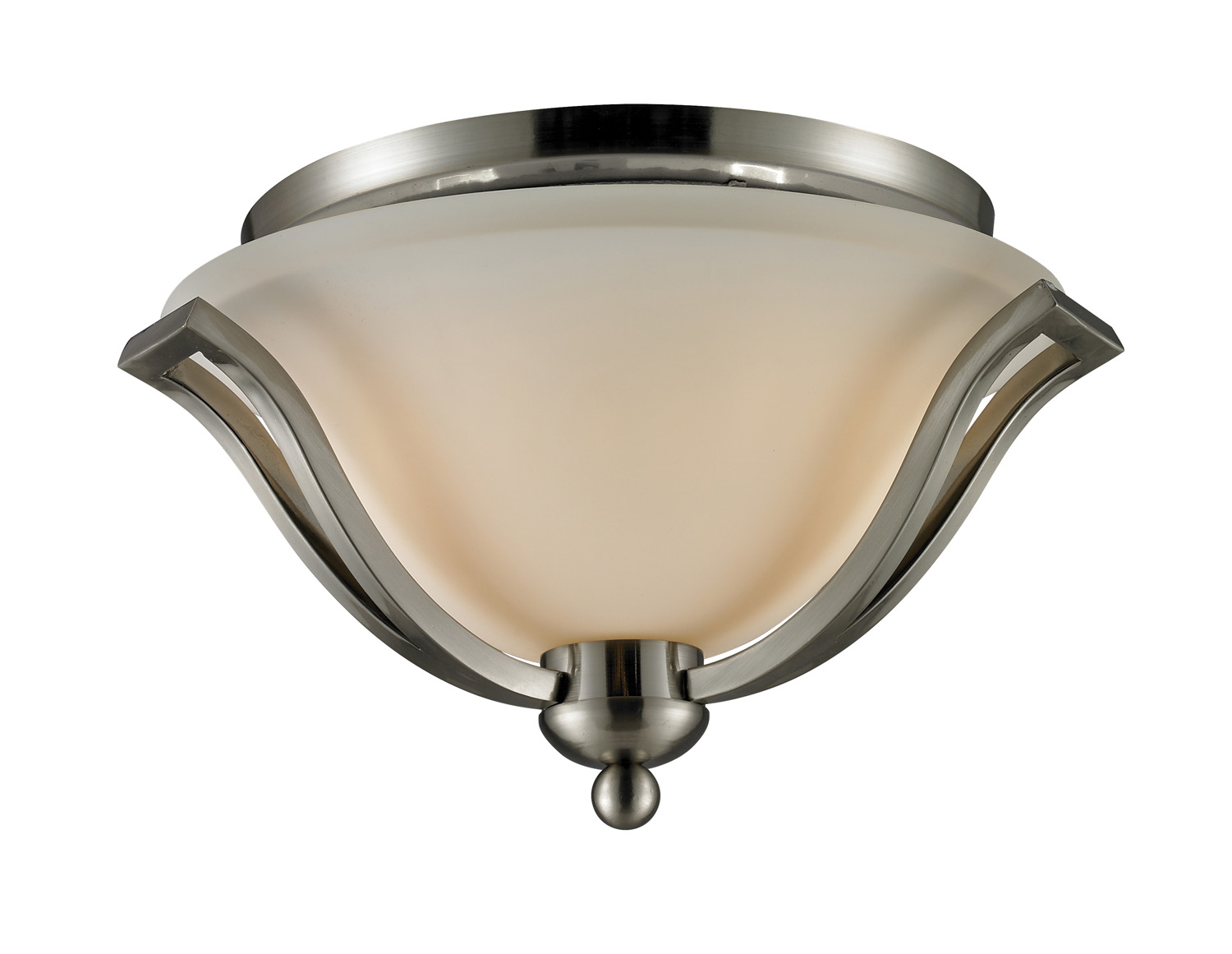 Two Light Flush Mount by Z-Lite - Lagoon Collection, Brushed Nickel Finish - 704F2-BN