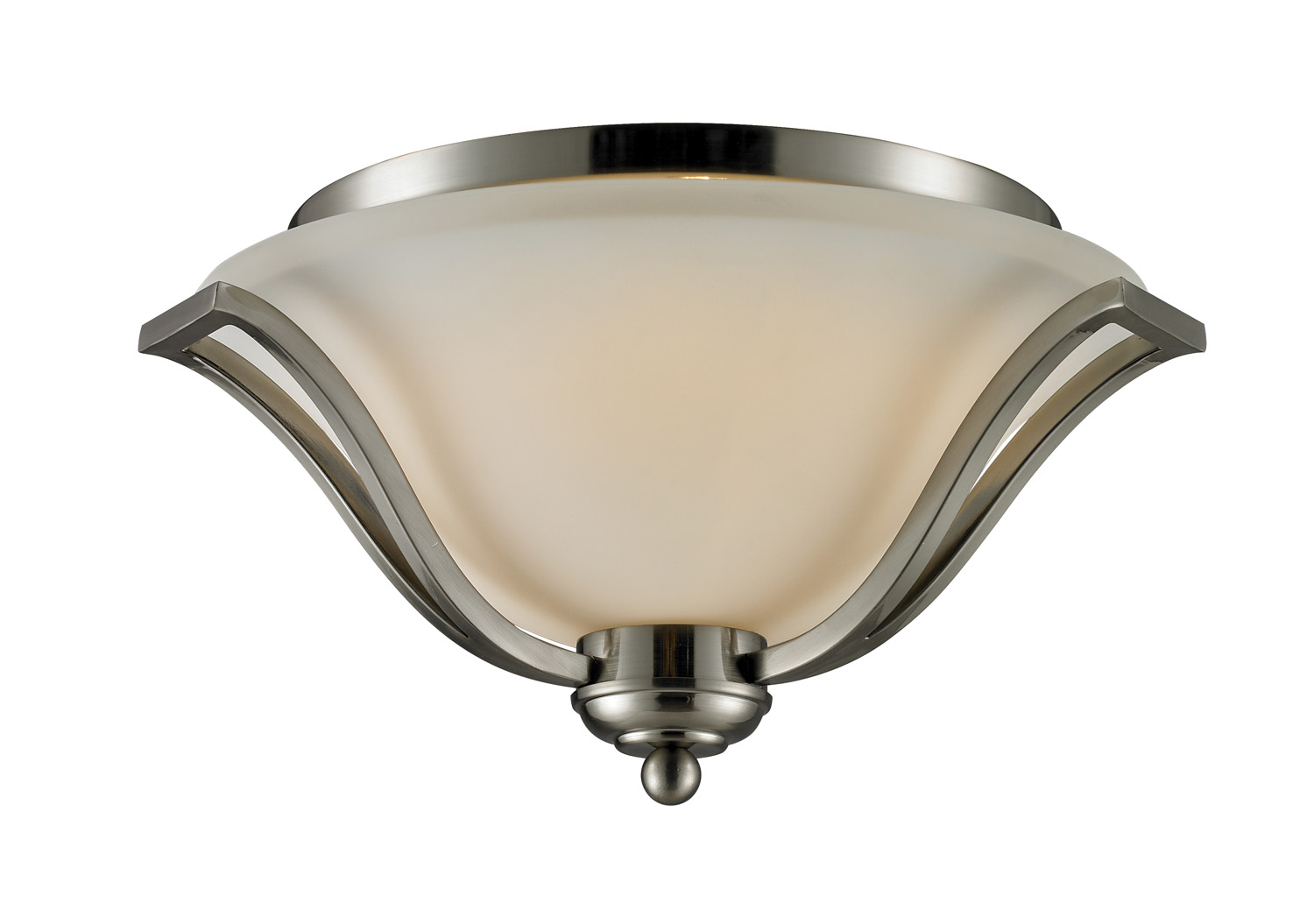 Three Light Flush Mount by Z-Lite - Lagoon Collection, Brushed Nickel Finish - 704F3-BN