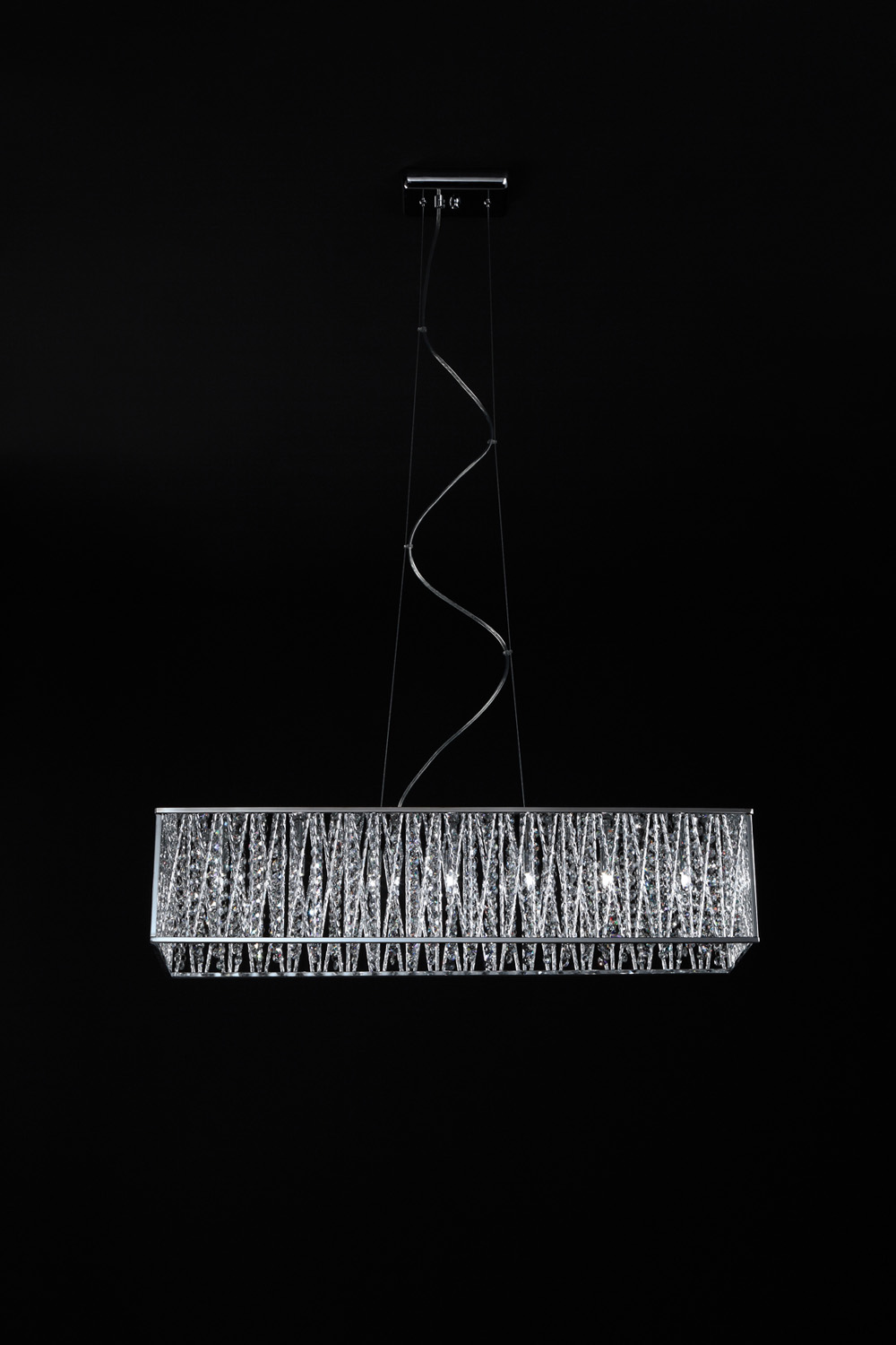 Seven Light Linear Chandelier by Z-Lite - Terra Collection, Chrome Finish - 872CH-34
