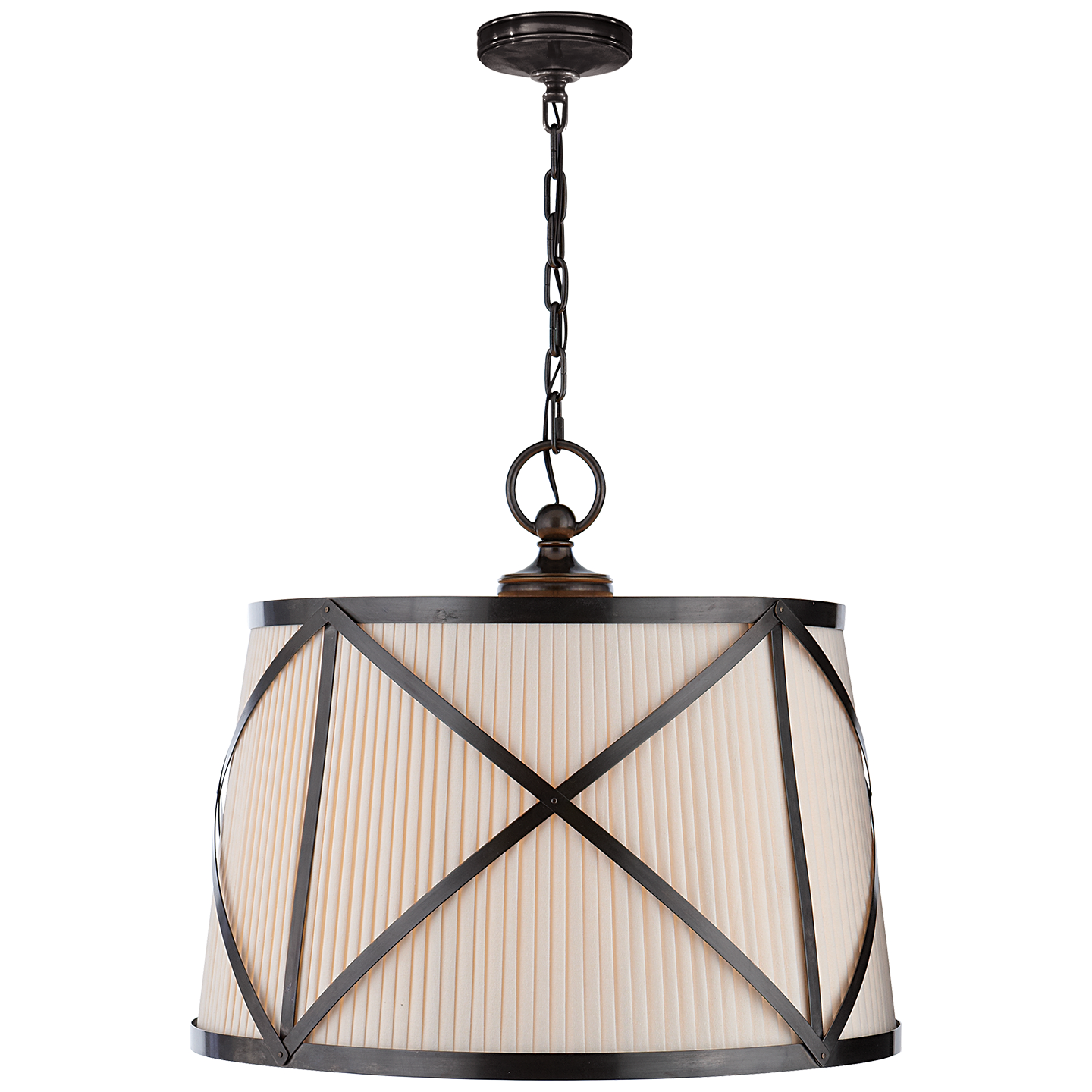 Visual Comfort Signature Grosvenor Three Light Pendant in Bronze - CHC 1483BZ-L