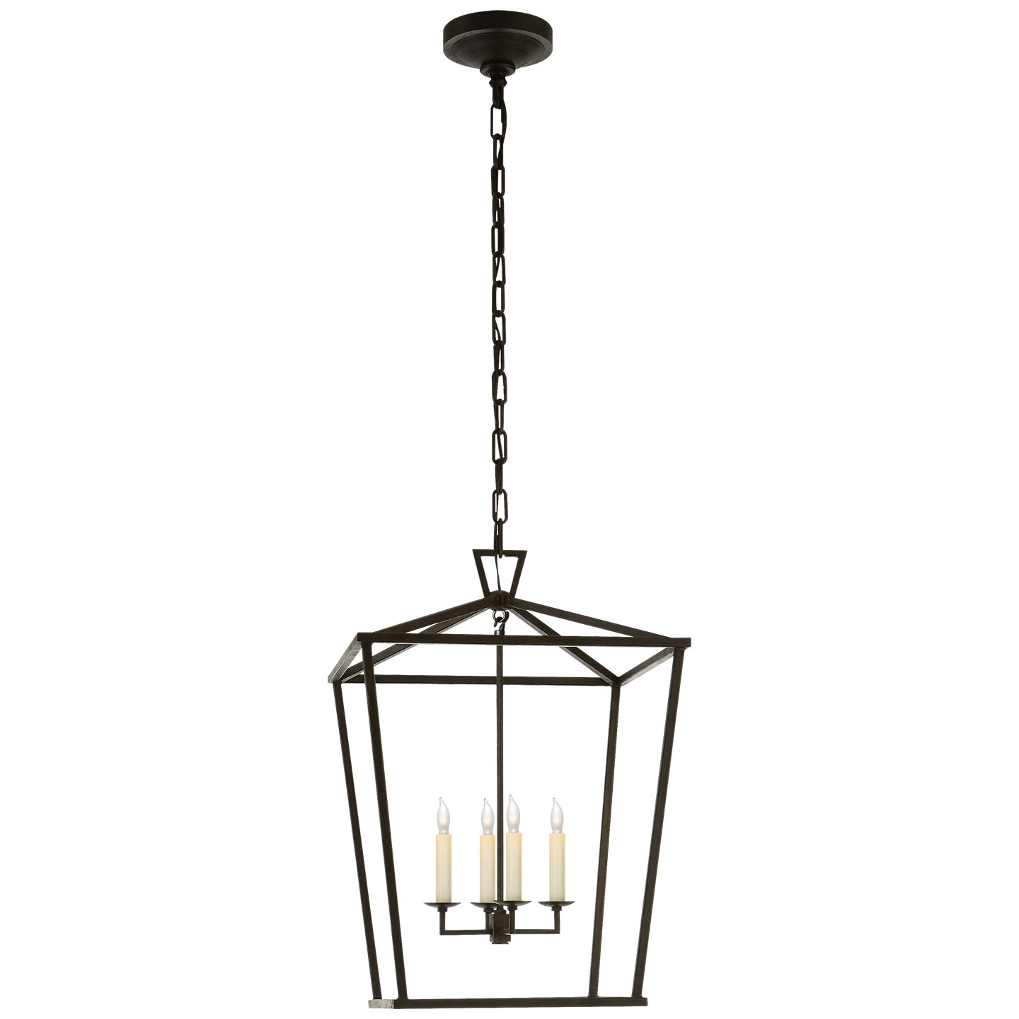 Visual Comfort Signature Darlana Four Light Lantern in Aged Iron - CHC 2165AI