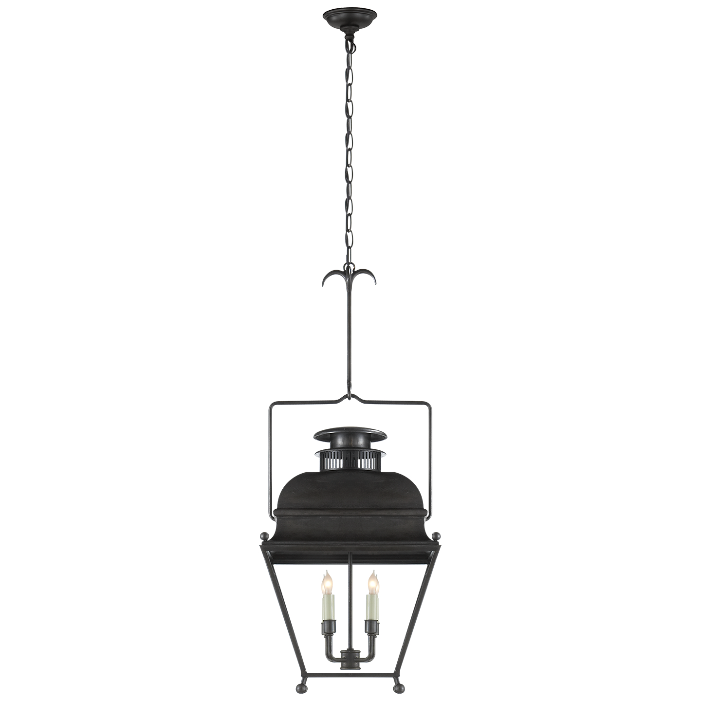 Visual Comfort Signature Holborn Four Light Lantern in Aged Iron - CHC 2215AI