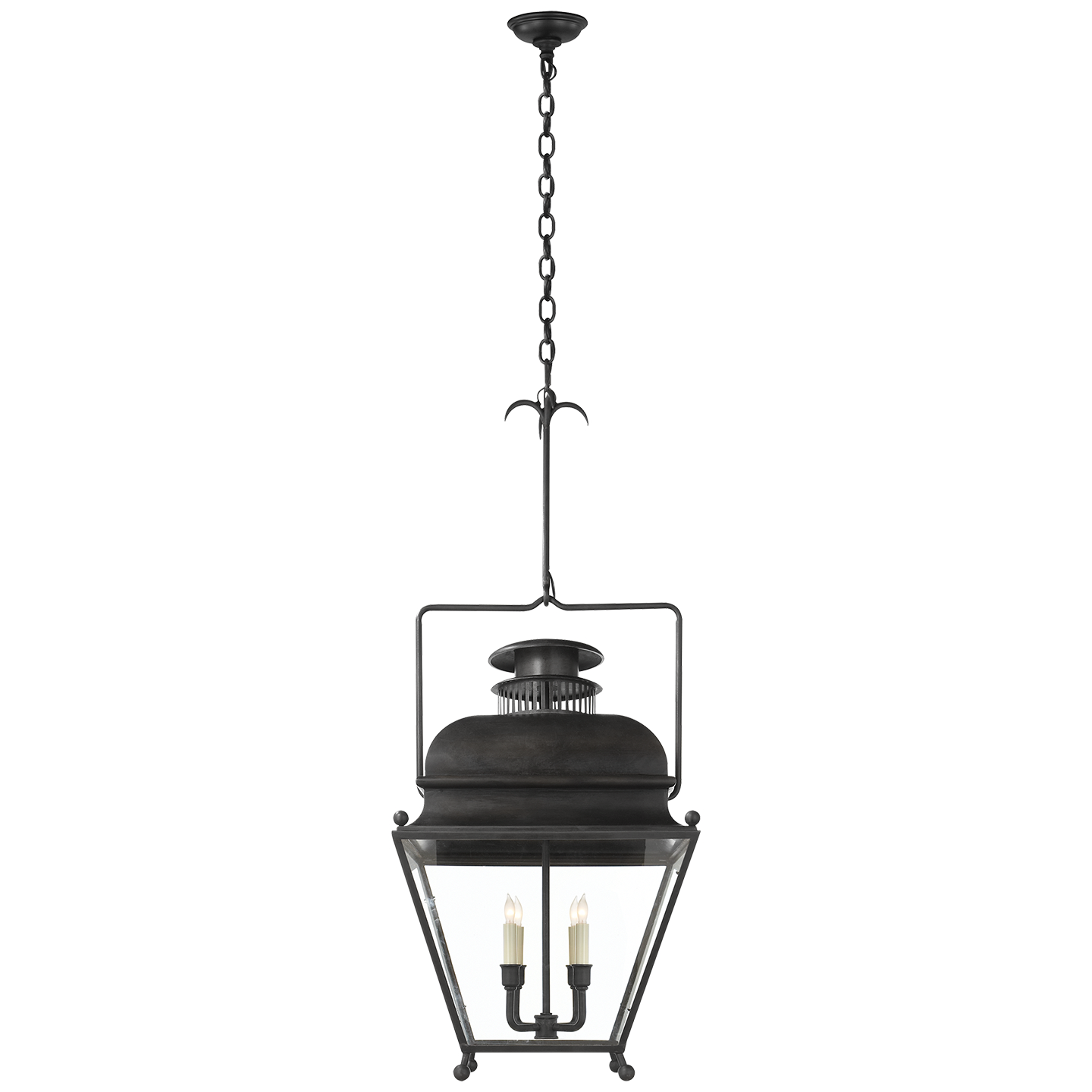 Visual Comfort Signature Holborn Four Light Lantern in Aged Iron - CHC 2216AI