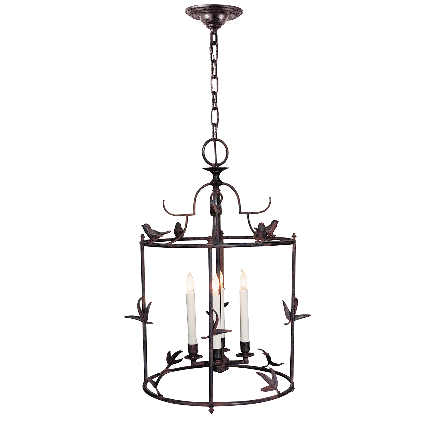 Visual Comfort Signature Diego Four Light Lantern in Hand Painted Rust Finish - CHC 3108R