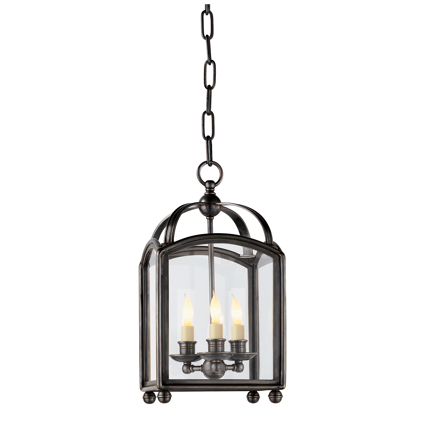 Visual Comfort Signature Arch Top Three Light Lantern in Bronze - CHC 3420BZ